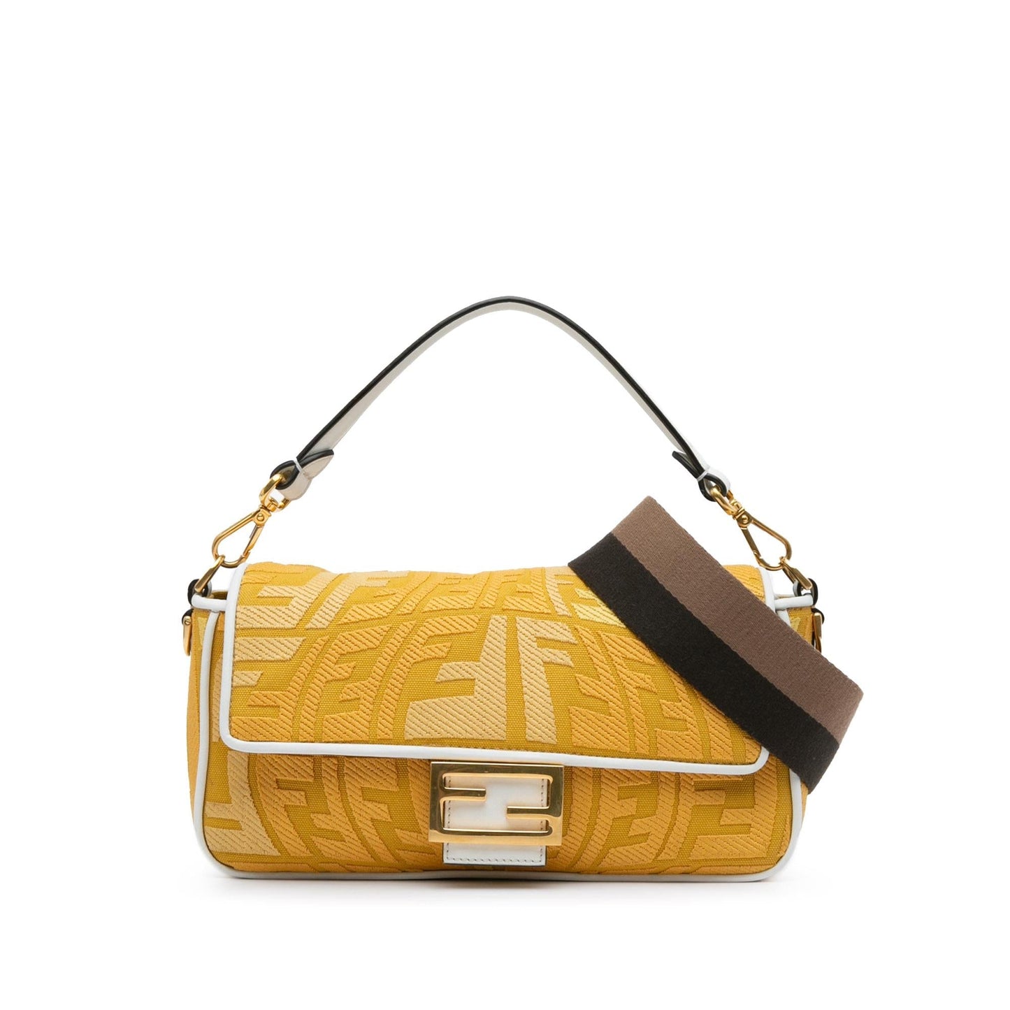 Fendi Sarah Coleman Ff Fisheye Baguette Satchel Shg Aug0Ab Canvas Satchel Bag