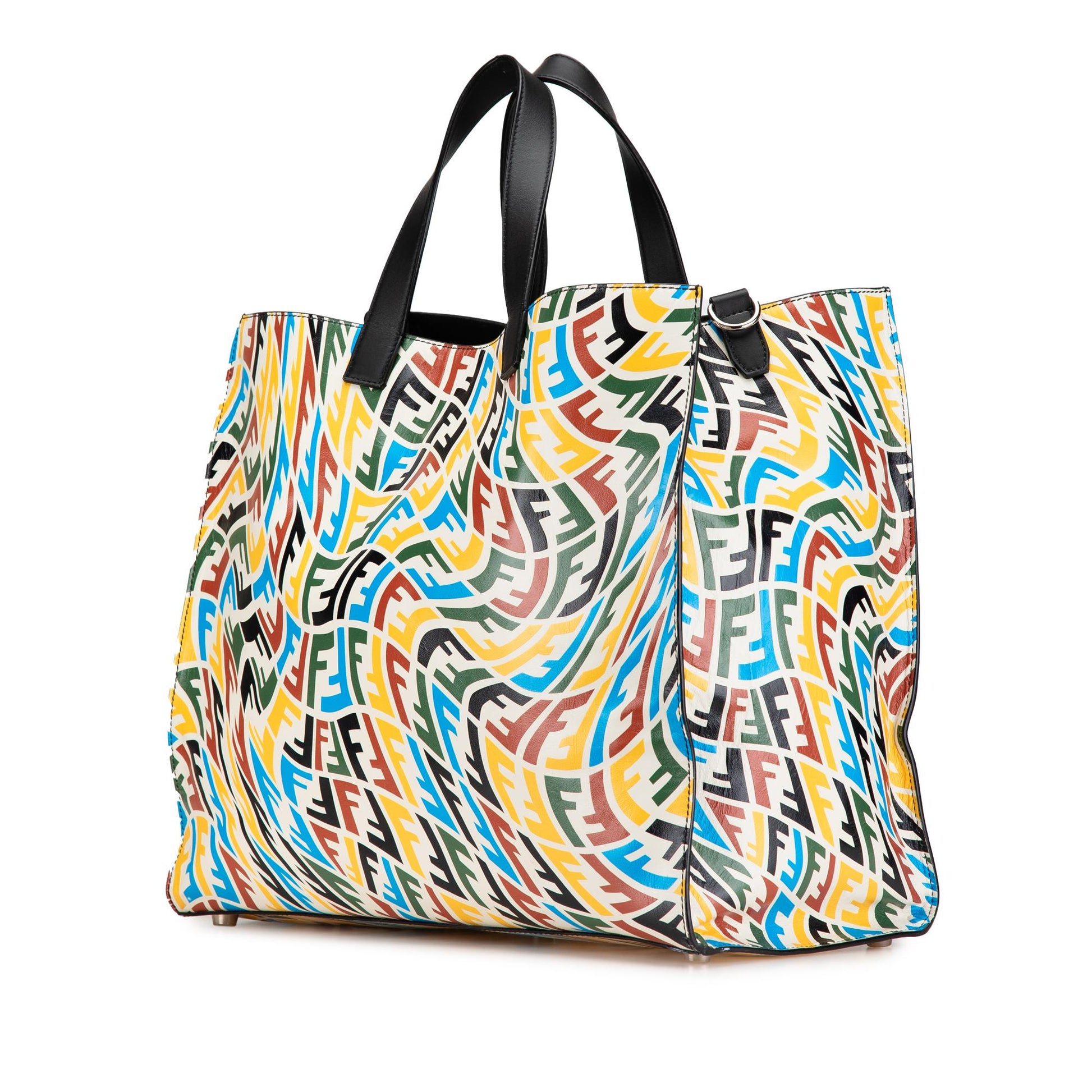 Fendi Sarah Coleman Vertigo Shopper Tote Leather Tote Bag