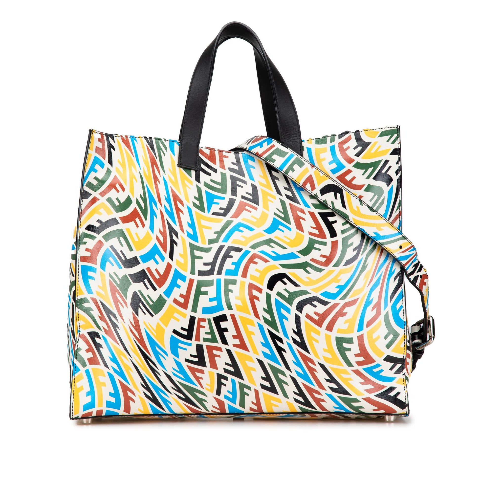 Fendi Sarah Coleman Vertigo Shopper Tote Leather Tote Bag
