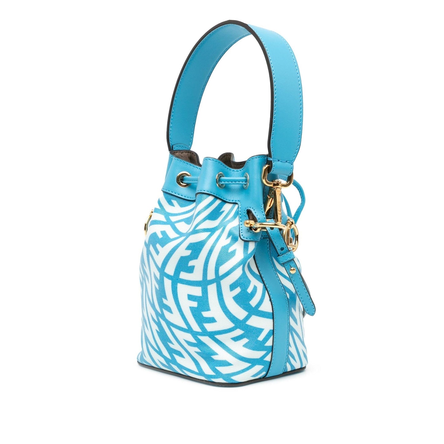 Fendi Sarah Coleman Coated Ff Vertigo Mon Tresor Canvas Mini Bucket Shoulder Bag