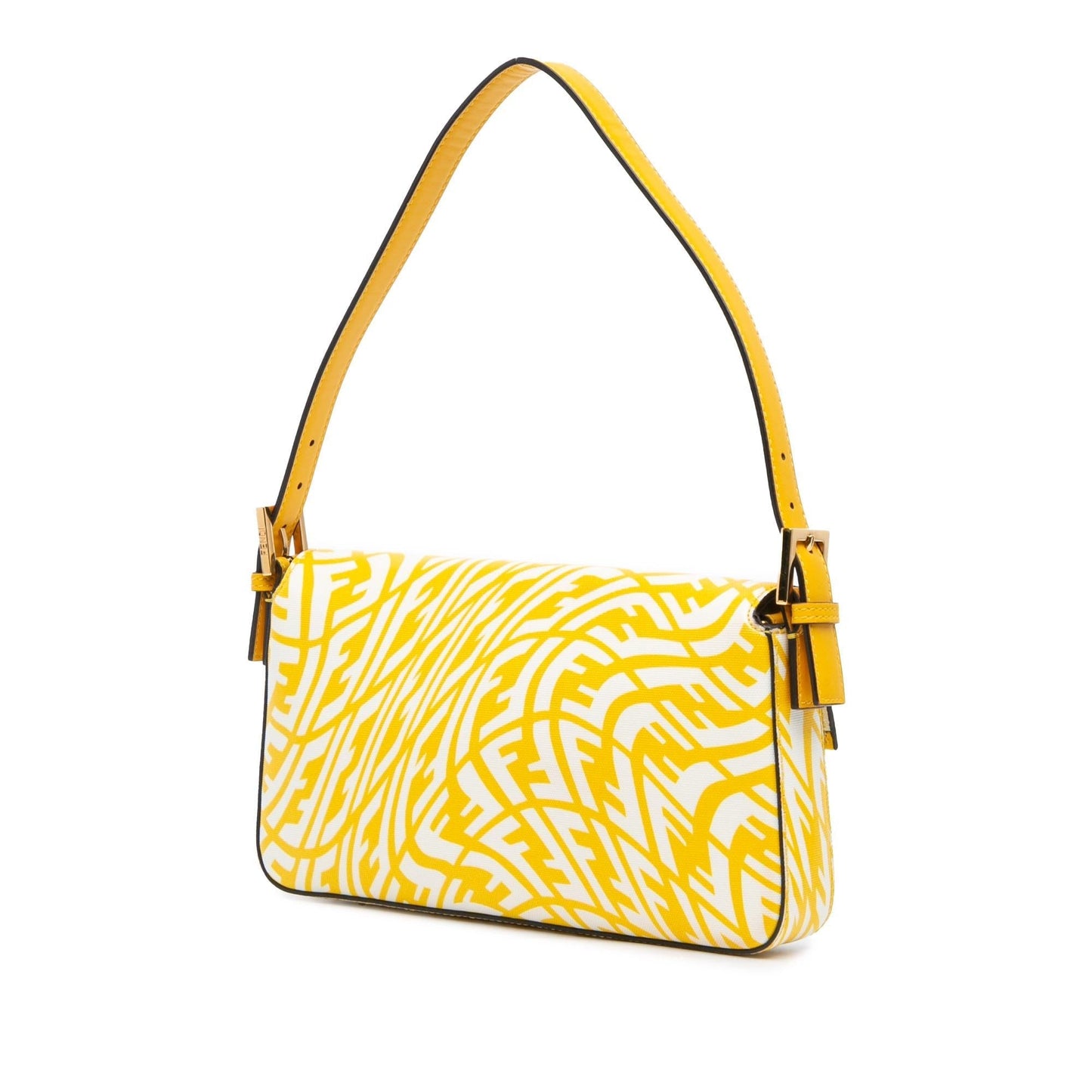 Fendi Sarah Coleman Zucca Coated Vertigo Baguette Shoulder Bag Canvas Baguette Shg Hzqm8T