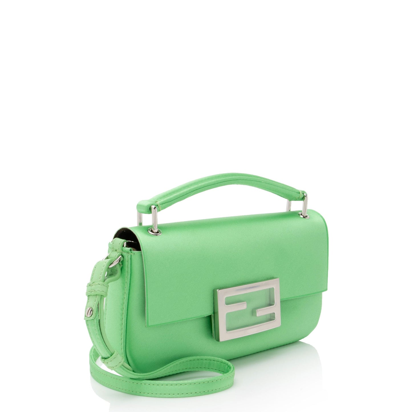 Fendi Phone Baguette Crossbody Bag Satin Shoulder Bag