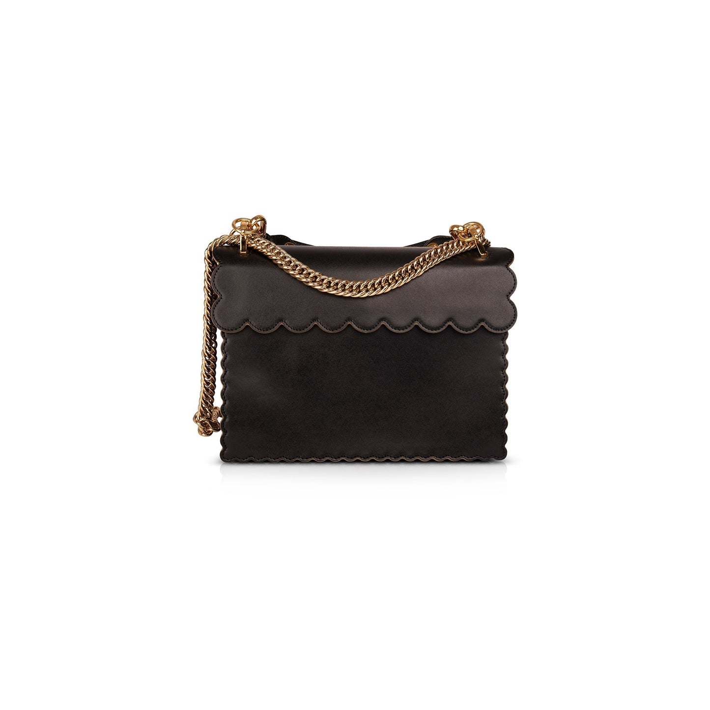 Fendi Scalloped Studded Kan Shoulder Bag