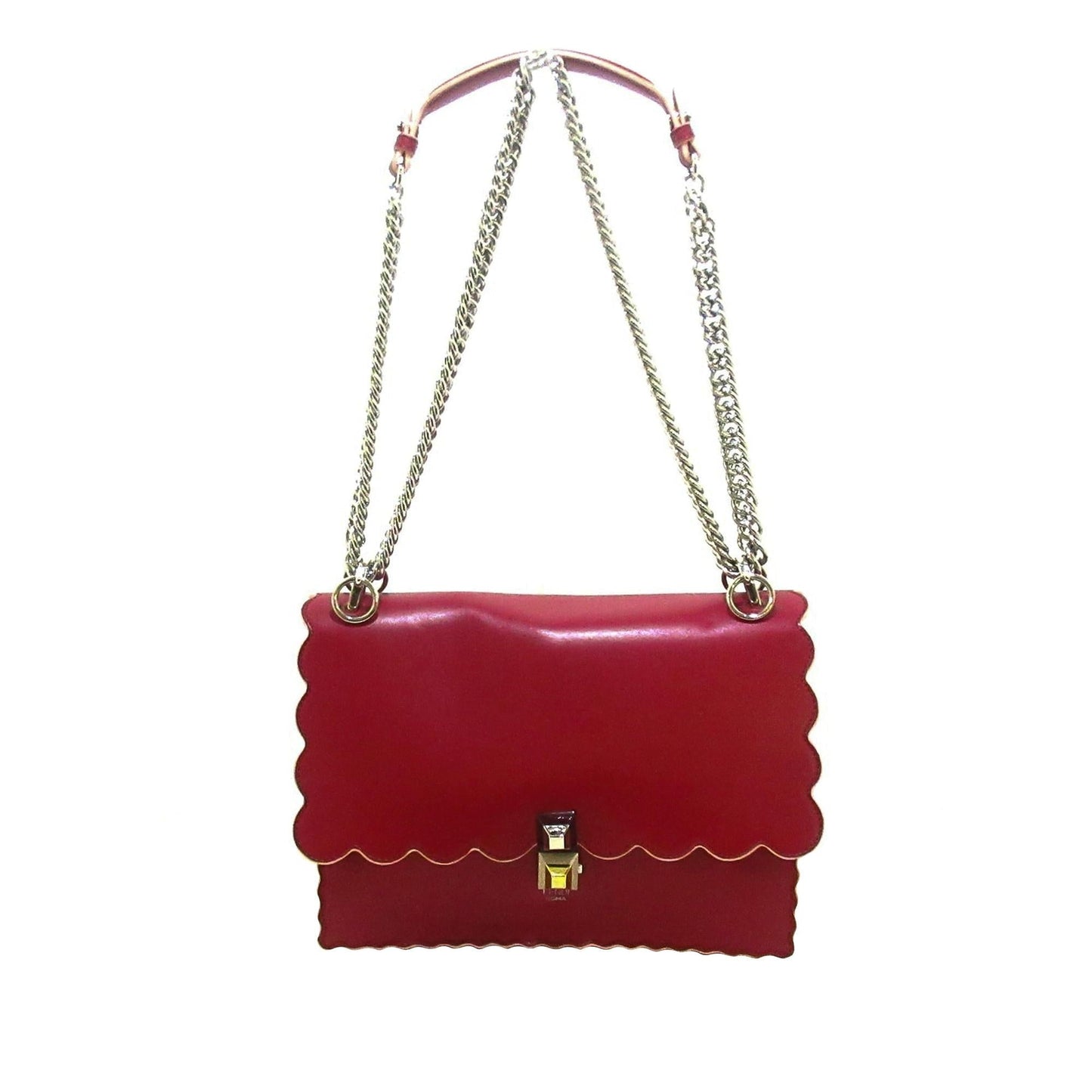 Fendi Scalloped Studded Kan Shg Wbse95 Shoulder Bag