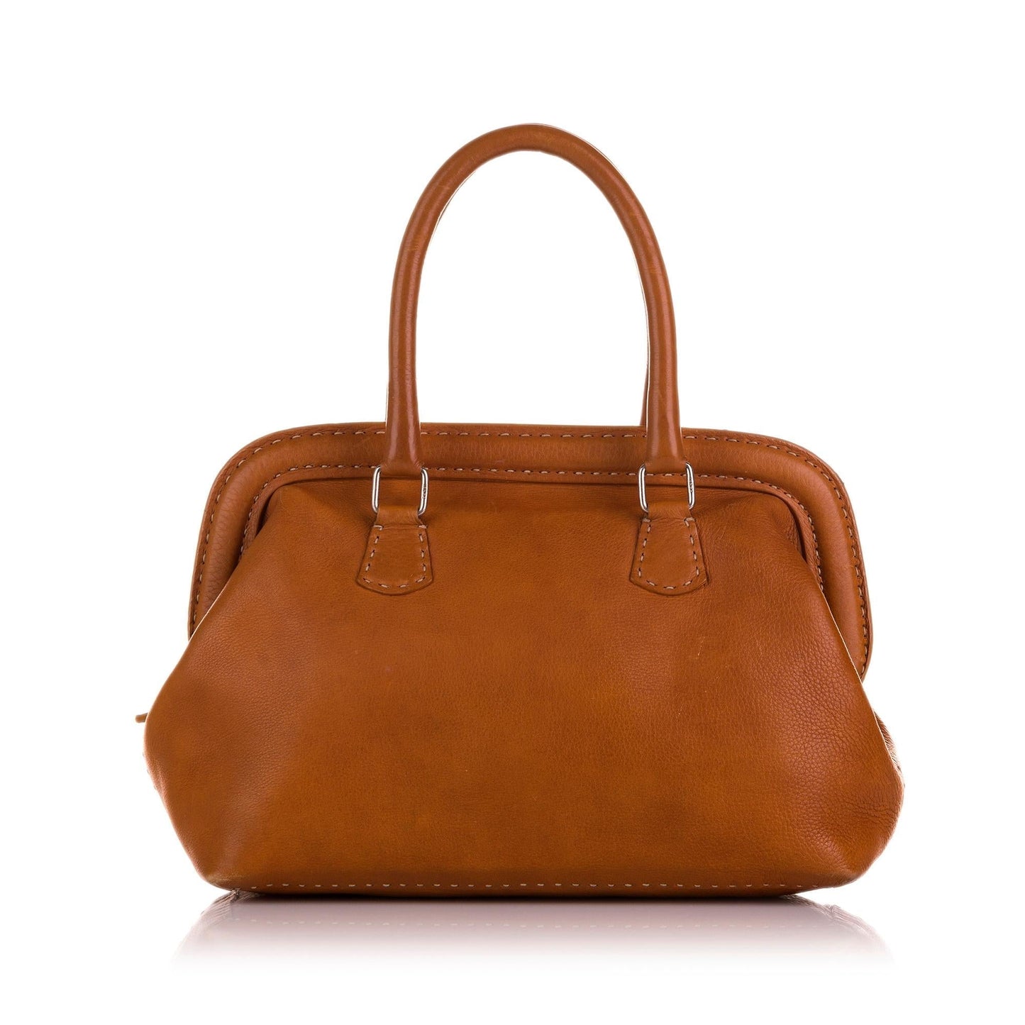 Fendi Selleria Adele Frame Handbag Shg Satchel Bag