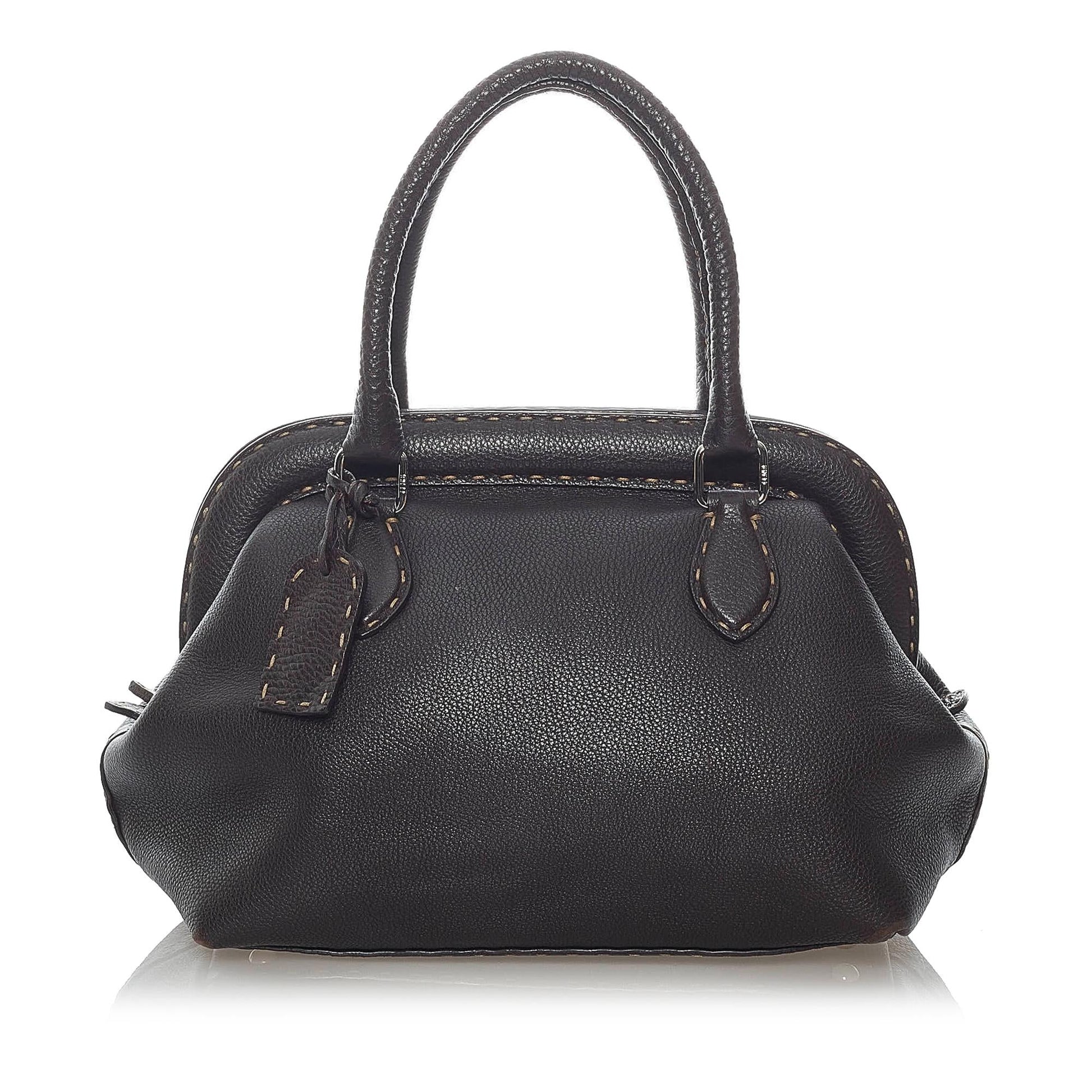 Fendi Selleria Handbag Shg Leather Satchel Bag Handbag Shg 37198
