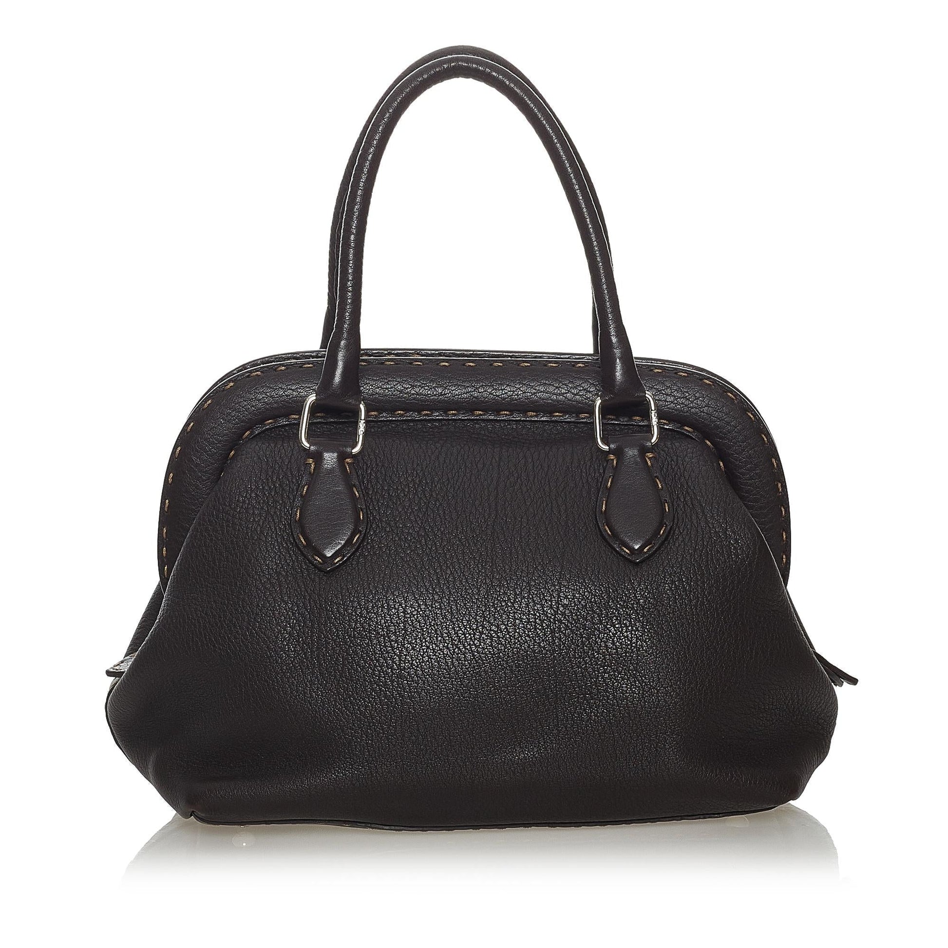 Fendi Selleria Handbag Shg Leather Satchel Bag Handbag Shg 37727