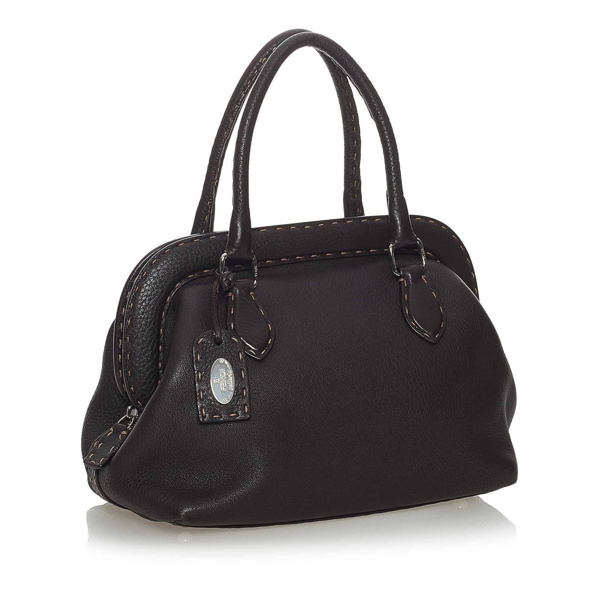 Fendi Selleria Handbag Shg Leather Satchel Bag Handbag Shg 37727