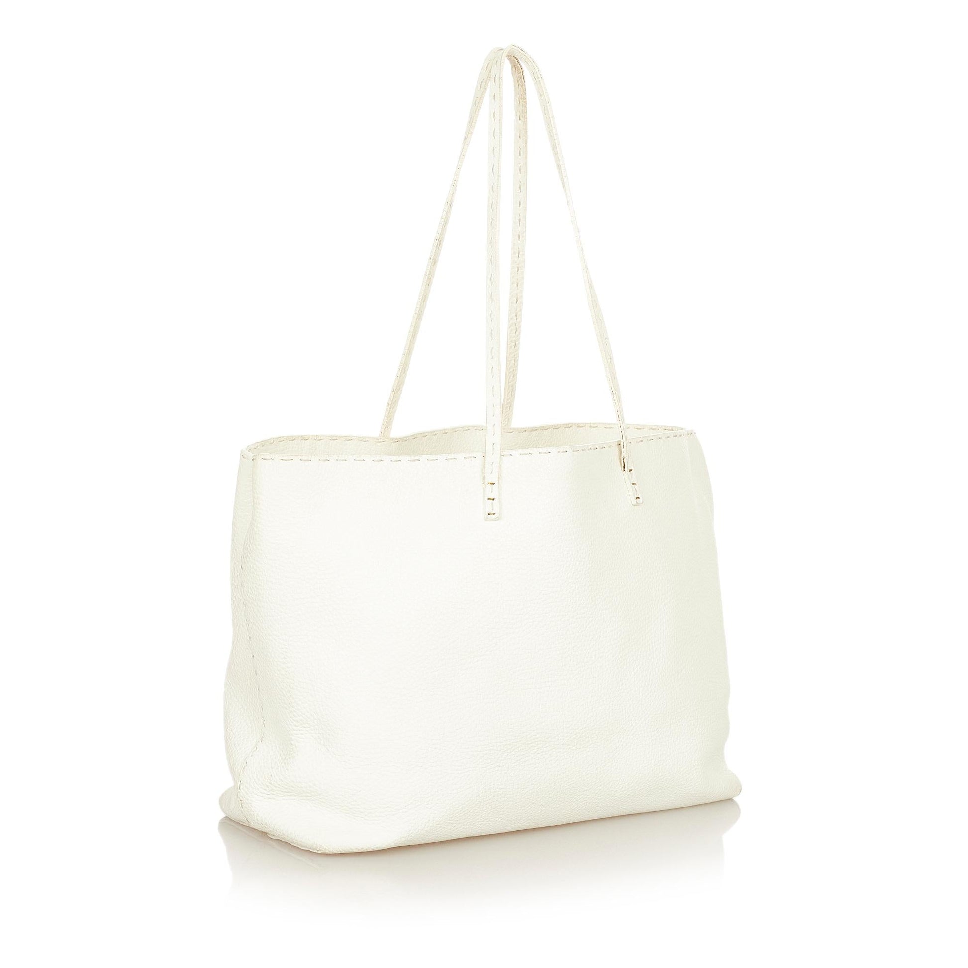 Fendi Selleria Tote Bag Shg Leather Tote Authentic 154133