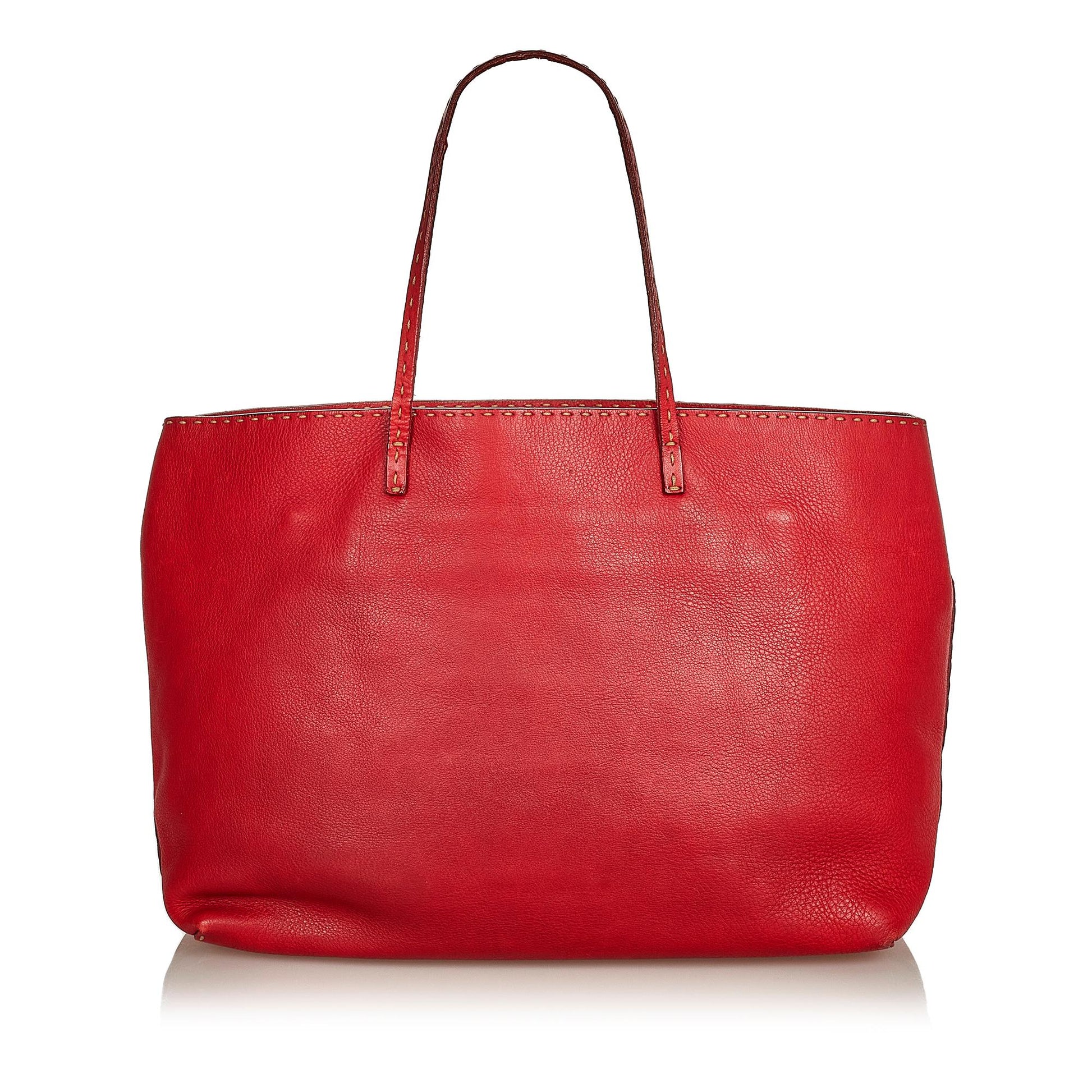 Fendi Selleria Tote Bag Shg Leather