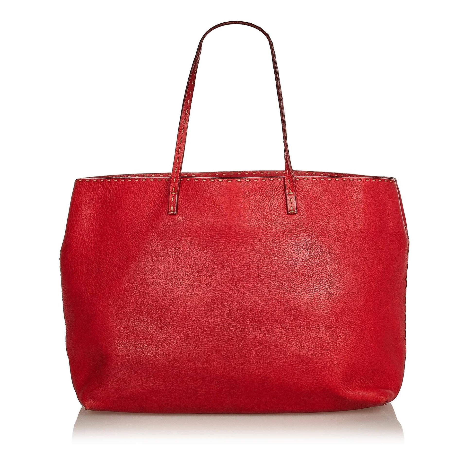 Fendi Selleria Tote Bag Shg Leather