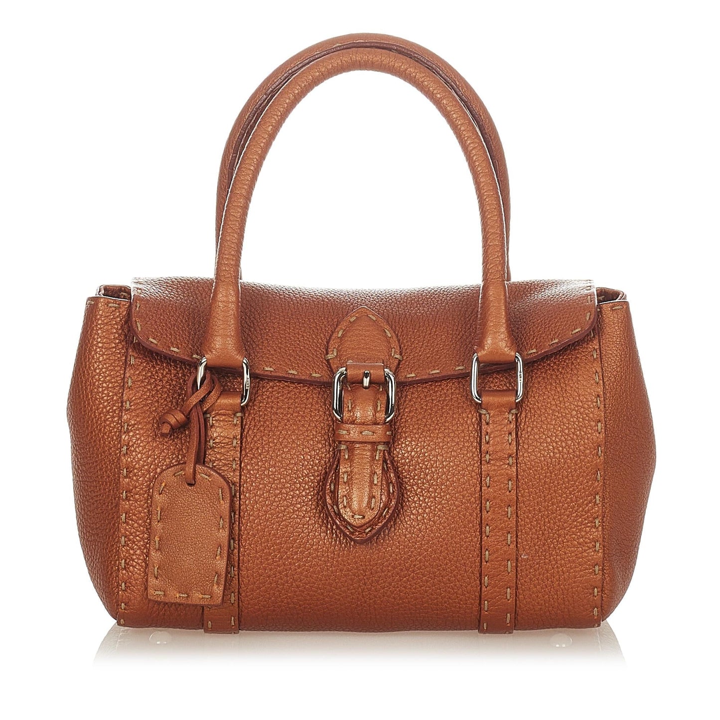 Fendi Selleria Linda Handbag Shg Leather Satchel Bag Handbag Shg 26197