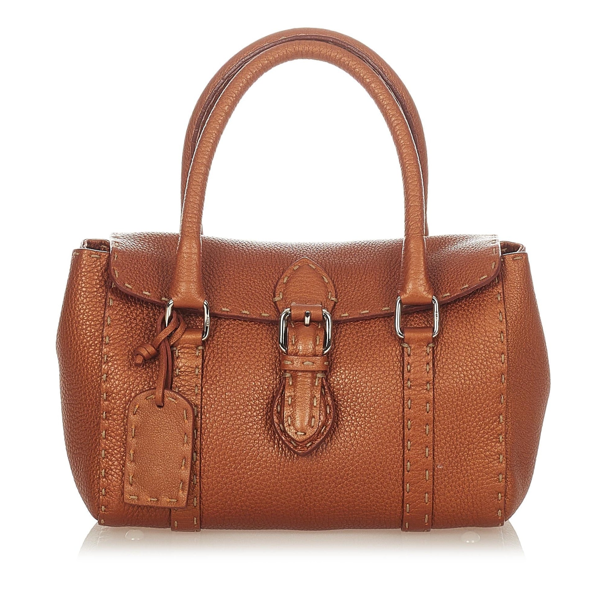 Fendi Selleria Linda Handbag Shg Leather Satchel Bag Handbag Shg 26197