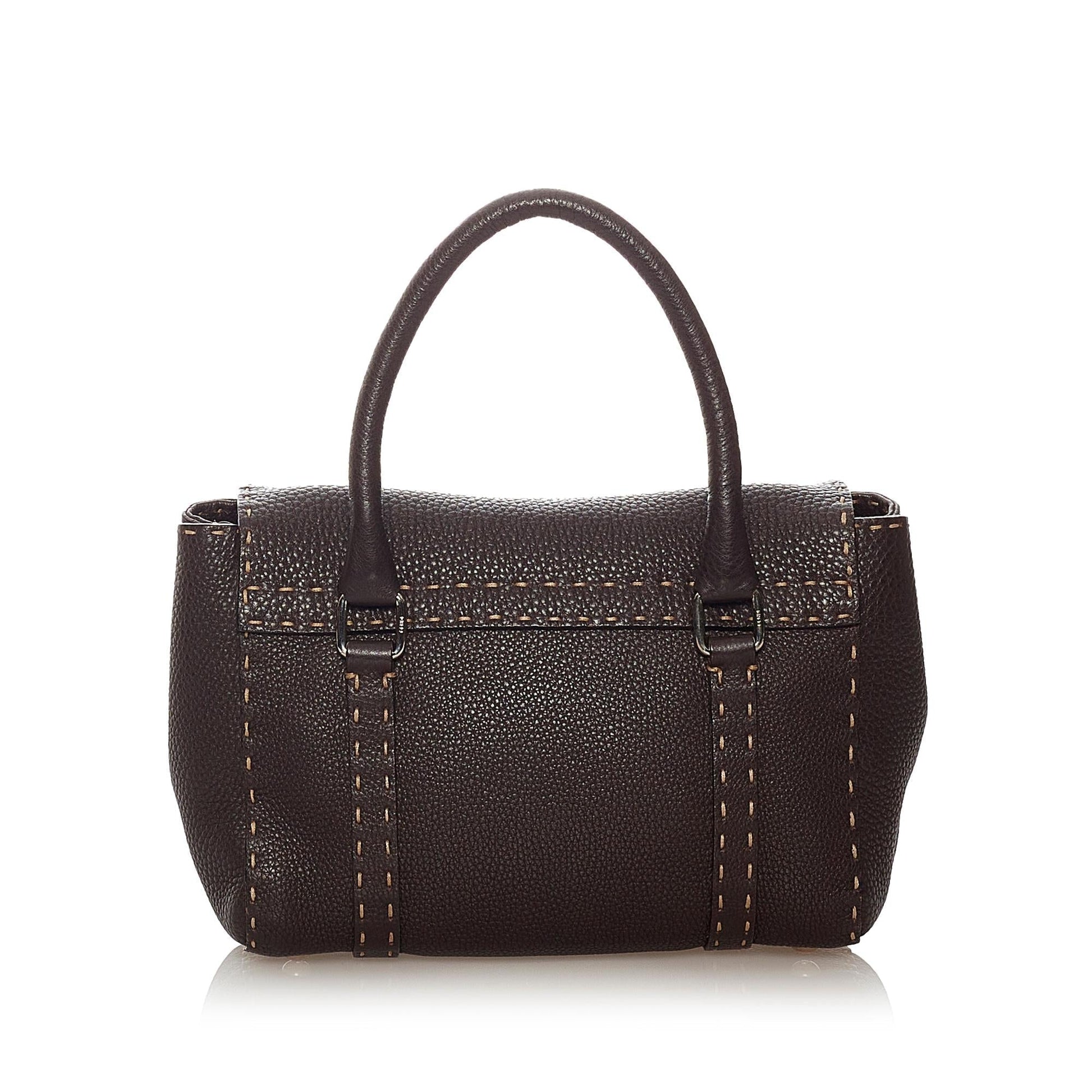 Fendi Selleria Linda Handbag Shg Leather Satchel Bag Handbag Shg 27466
