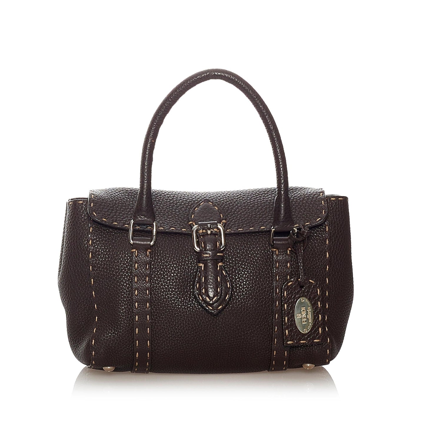 Fendi Selleria Linda Handbag Shg Leather Satchel Bag Handbag Shg 27466