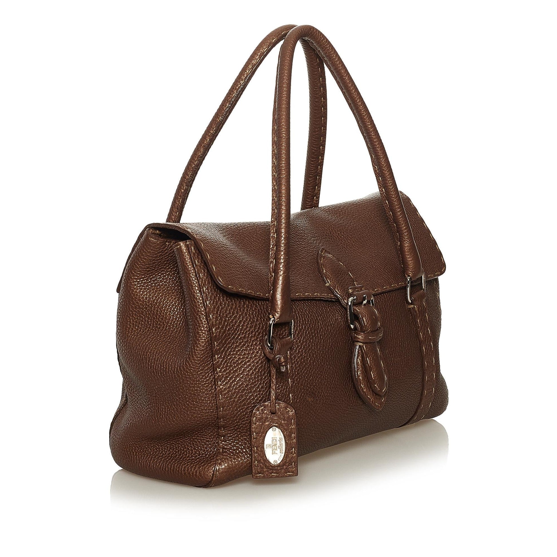 Fendi Selleria Linda Handbag Shg Leather Satchel Bag Handbag Shg 34866