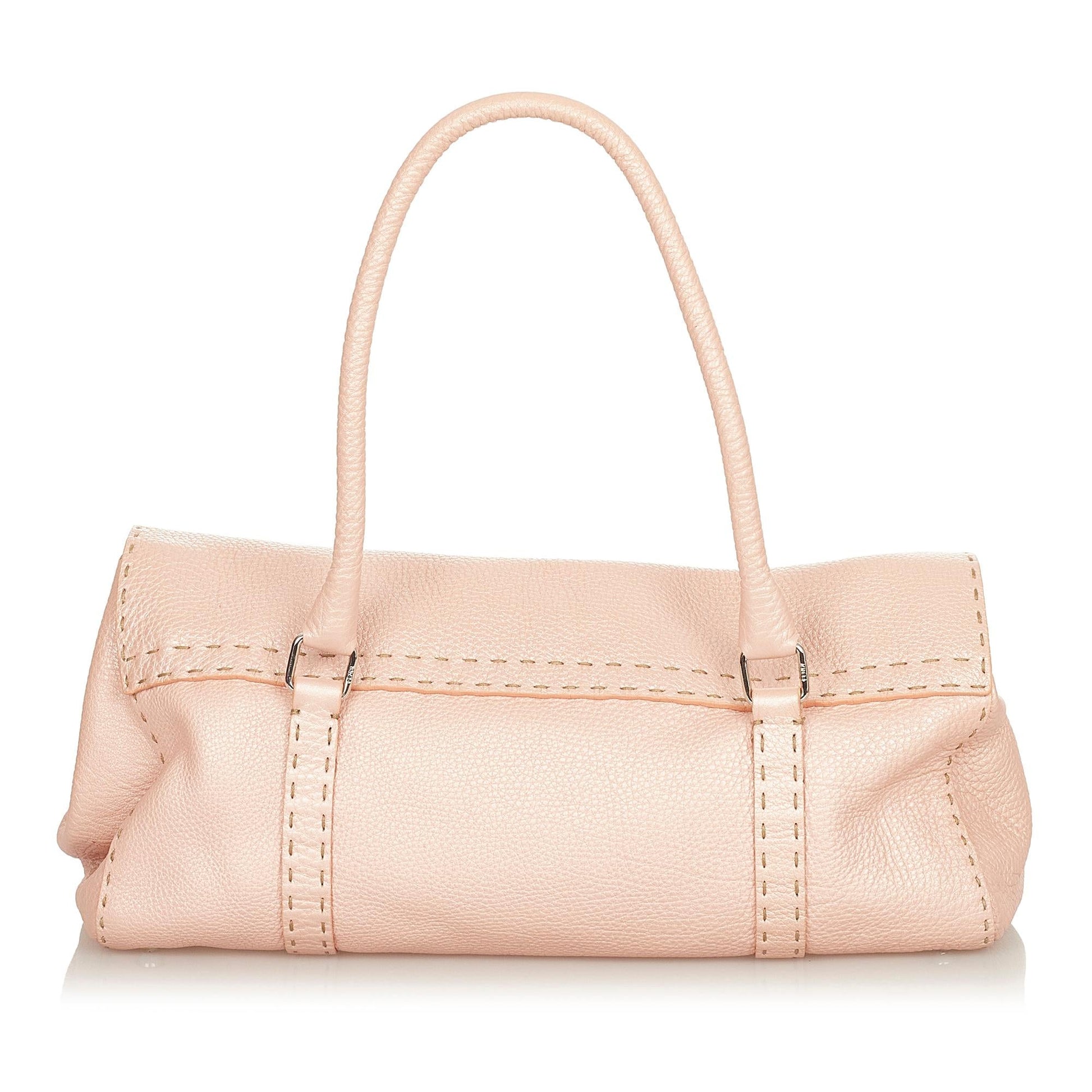 Fendi Selleria Linda Shoulder Bag Shg Leather Bag Authentic 154137