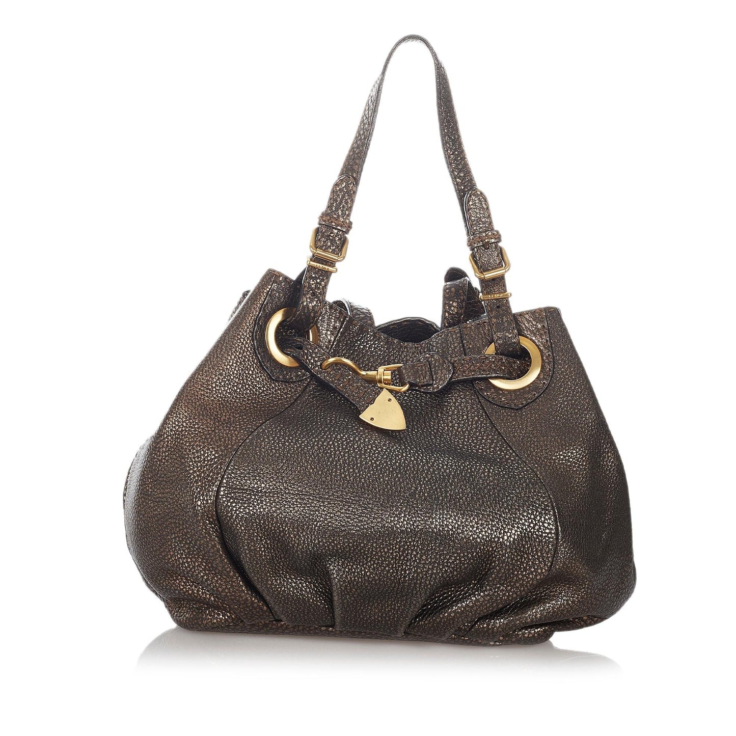 Fendi Selleria Pomodorino Tote Bag Shg Leather