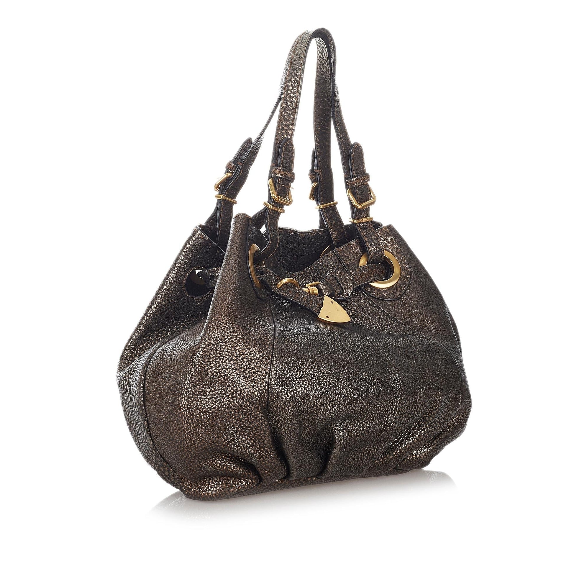 Fendi Selleria Pomodorino Tote Bag Shg Leather