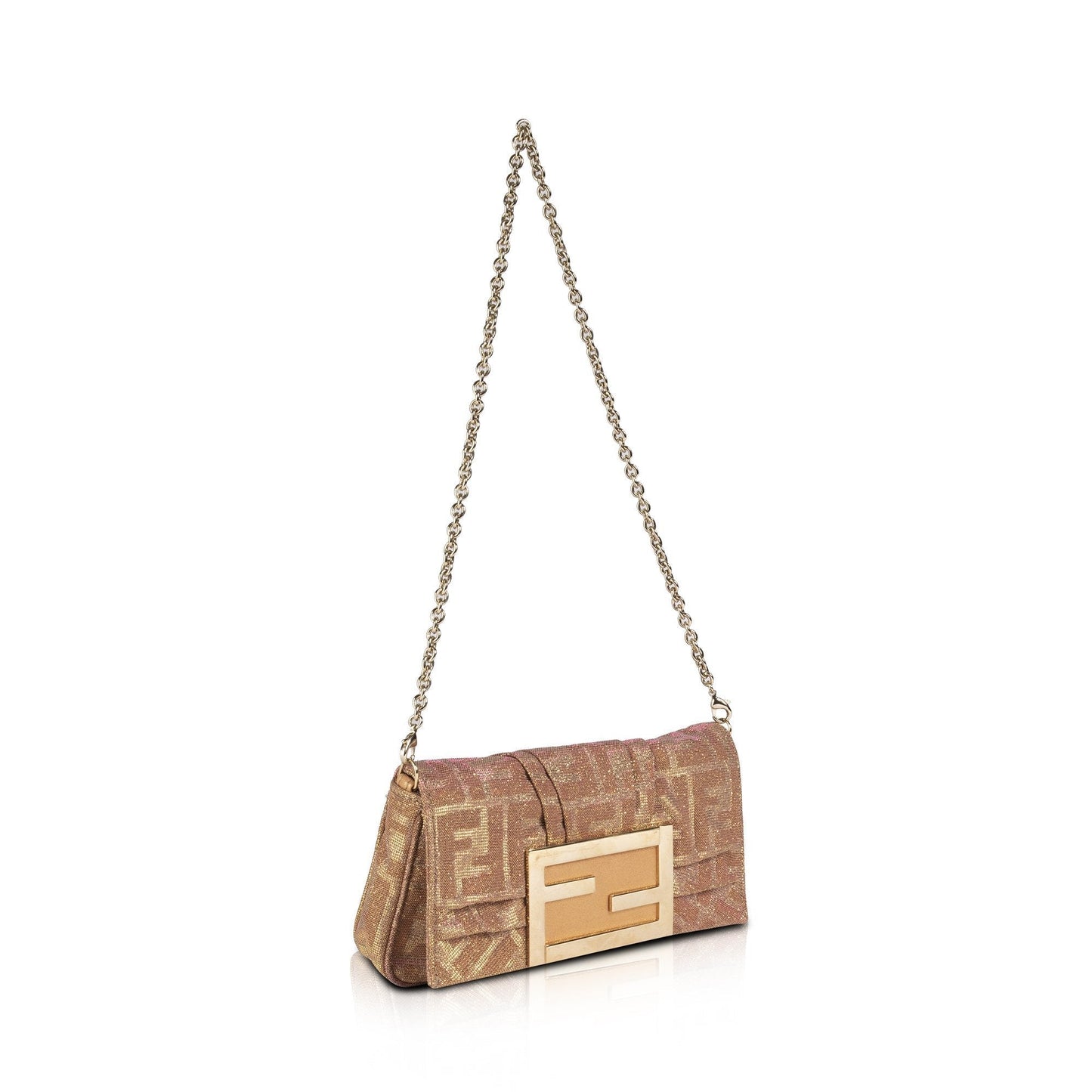 Fendi Sequin Mia Pochette Bag Leather Travel Bag