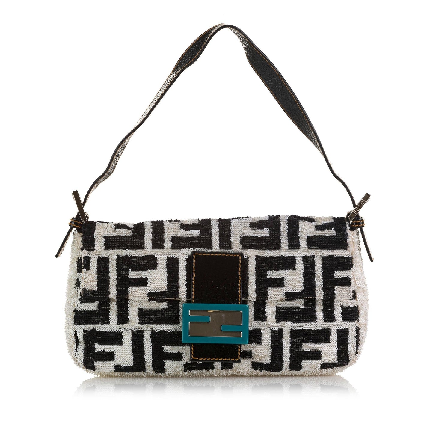 Fendi Sequined Zucca Mamma Baguette Shg E5Coqr Handbag Shoulder Bag
