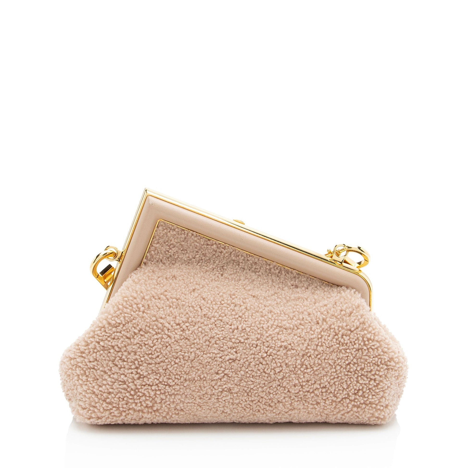 Fendi Shearling First Shoulder Bag Small