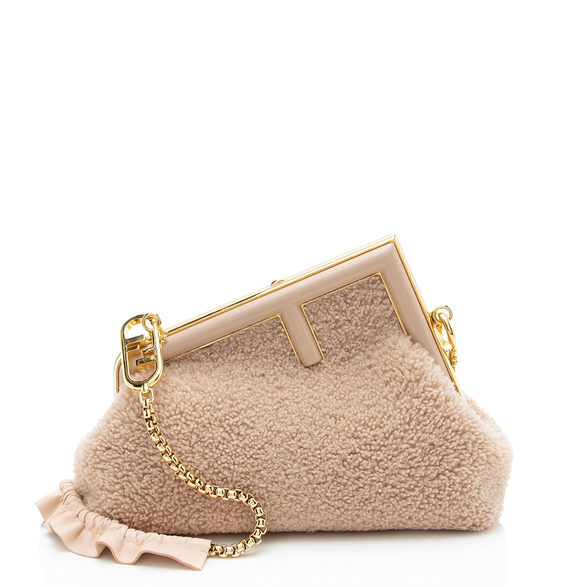 Fendi Shearling First Shoulder Bag Small