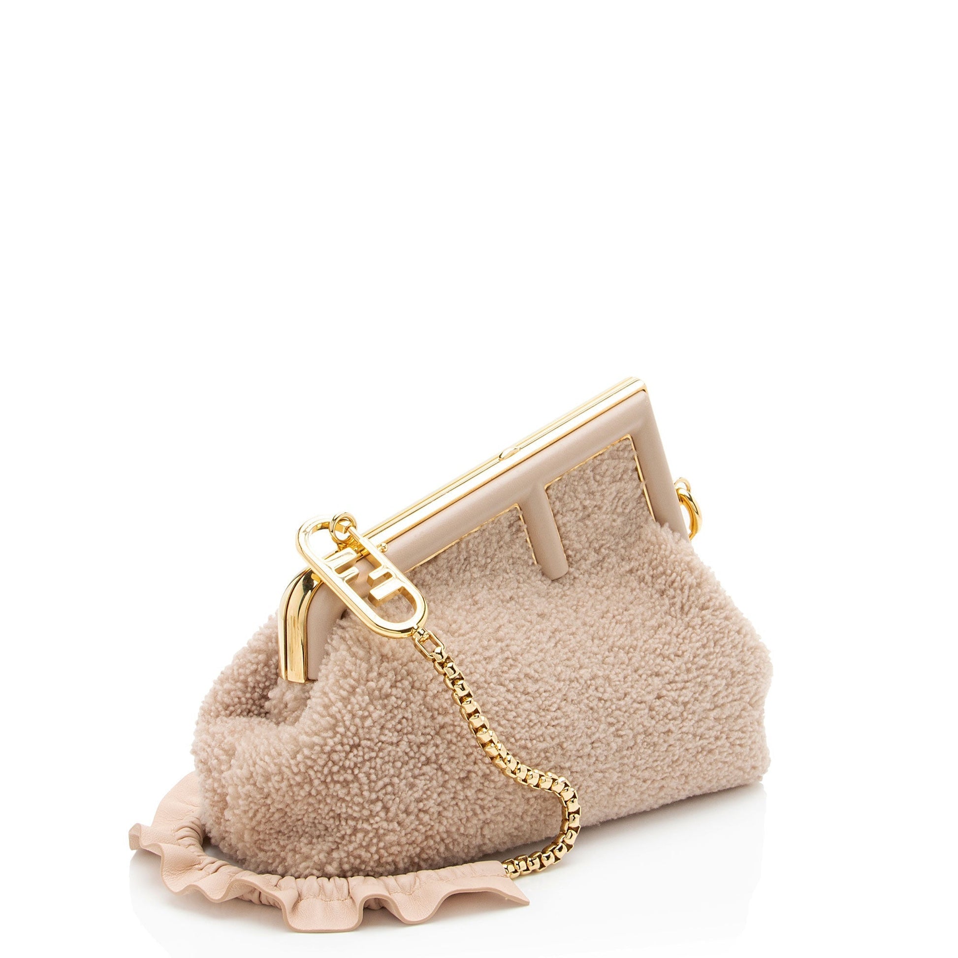 Fendi Shearling First Shoulder Bag Small