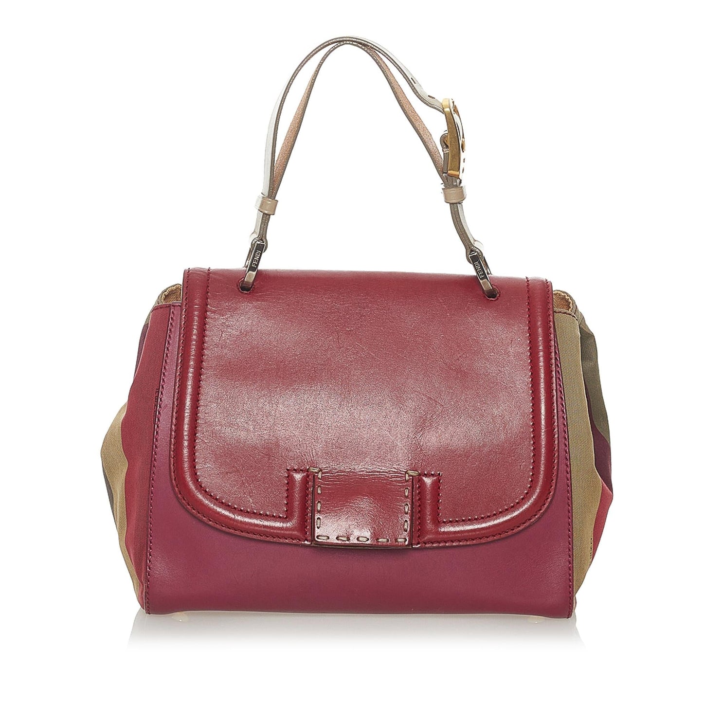 Fendi Silvana Satchel Shg Leather Satchel Bag