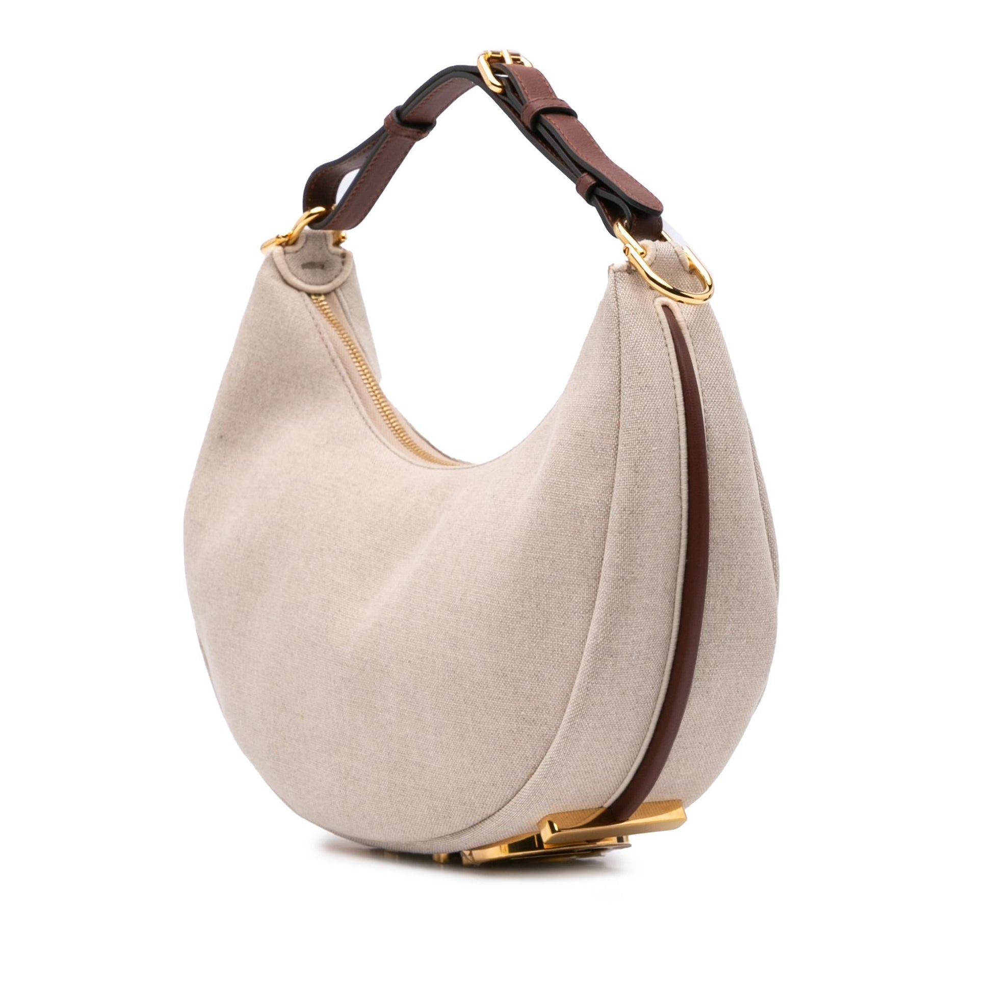 Fendi graphy Hobo Canvas Small Shoulder Bag