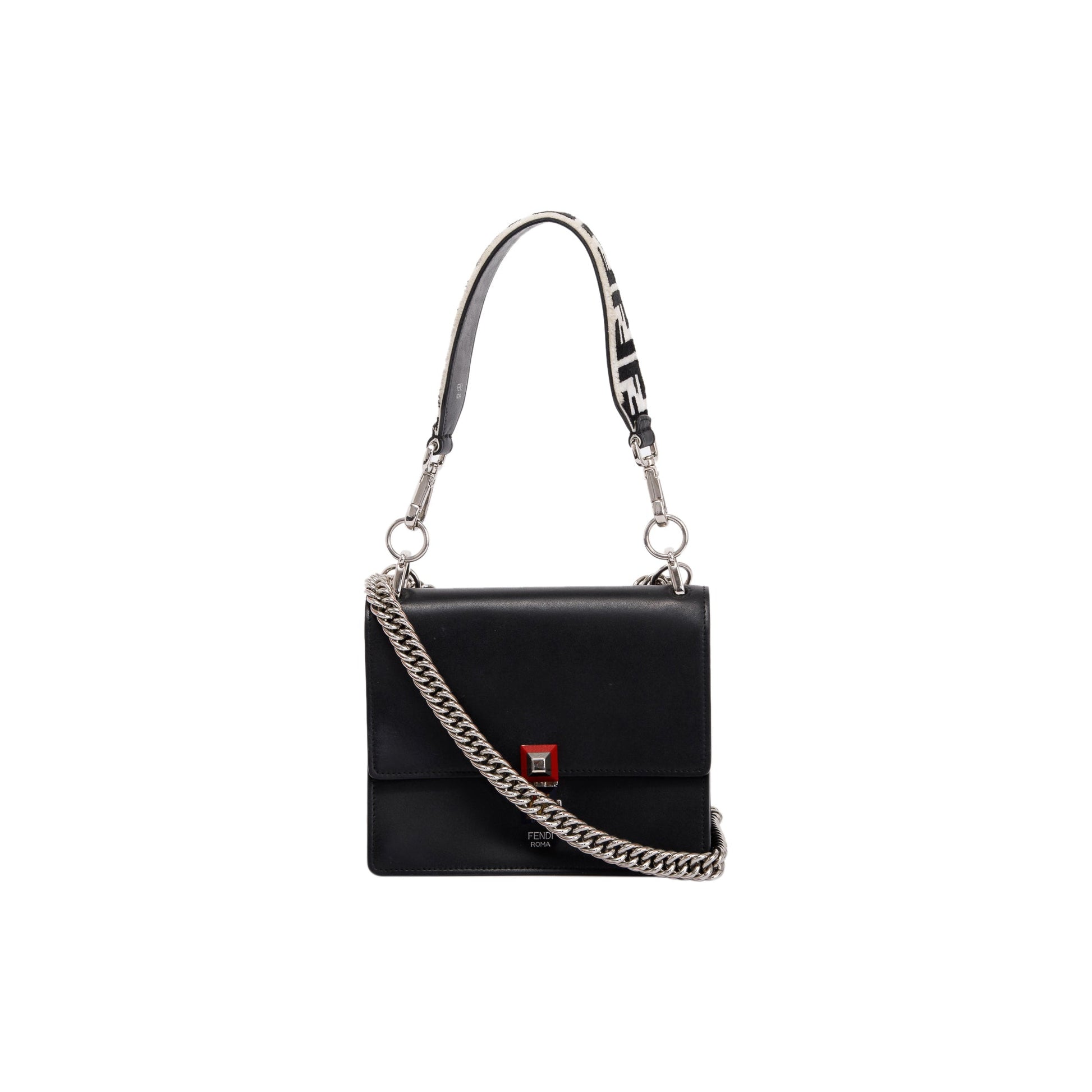 Fendi Kan Shoulder Bag Leather Small