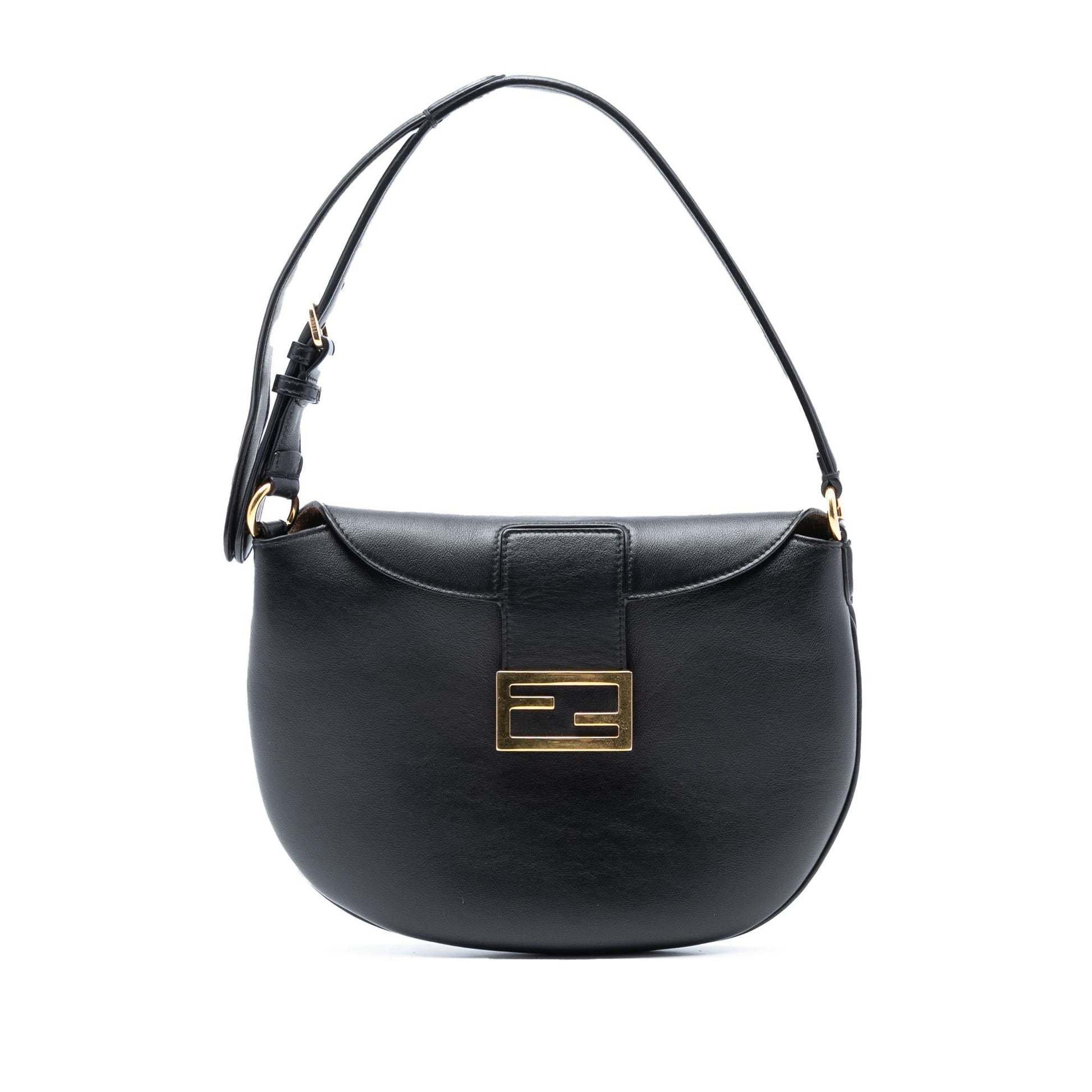 Fendi Croissant Hobo Bag Leather Small Shoulder Bag