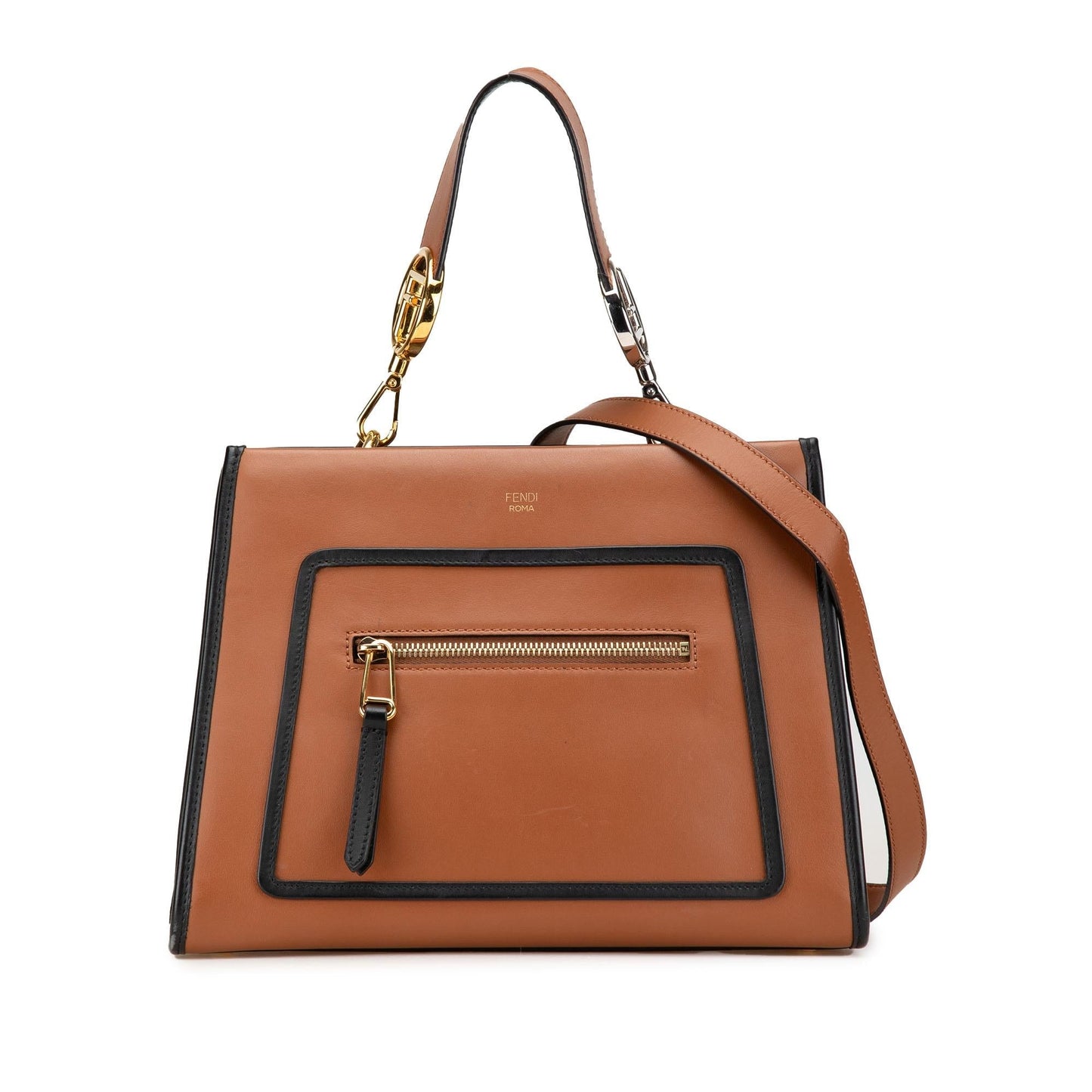 Fendi Runaway Satchel Leather Small Satchel Bag