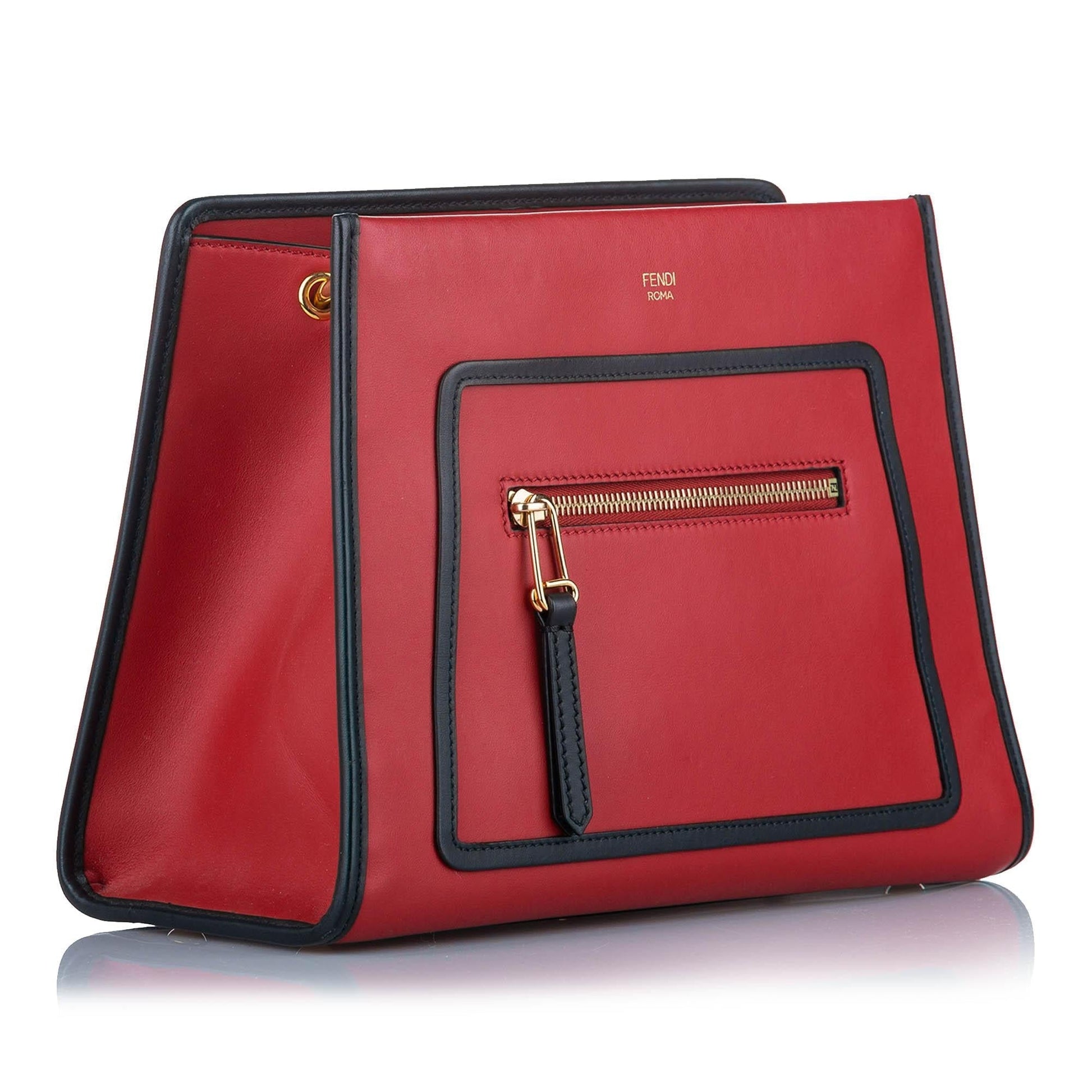 Fendi Runaway Satchel Shg Rvejny Leather Small Satchel Bag