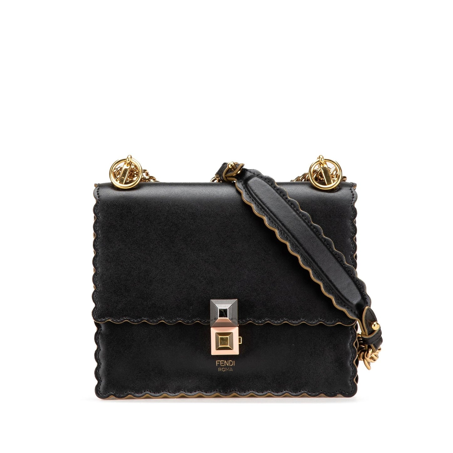 Fendi Scalloped Kan Crossbody Leather Small Crossbody Bag I Crossbody 2