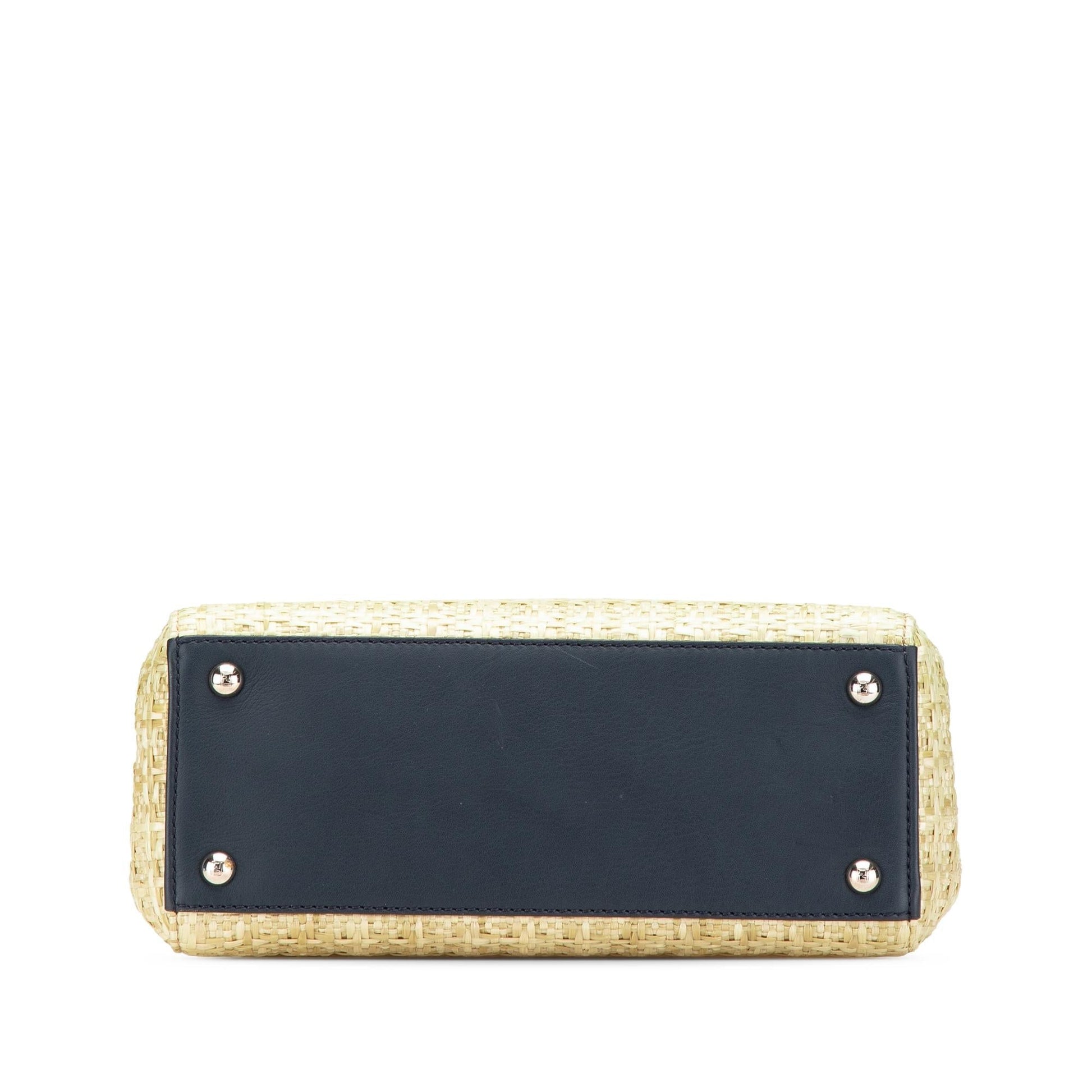 Fendi Regular 2Jours Satchel Raffia Vitello Small Satchel Bag