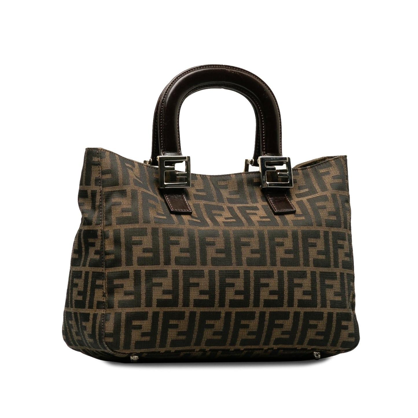 Fendi Zucca Twins Tote Shg Kog7Li Canvas Small Tote Bag