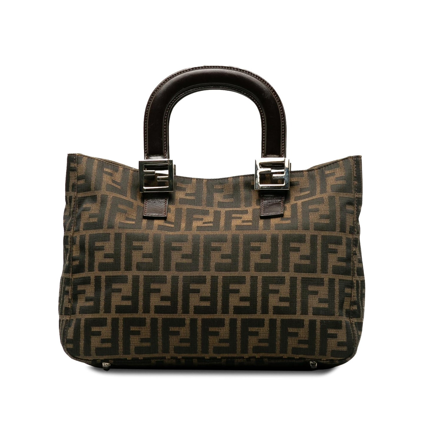 Fendi Zucca Twins Tote Canvas Small Tote Bag Tote Shg Vw77Xo