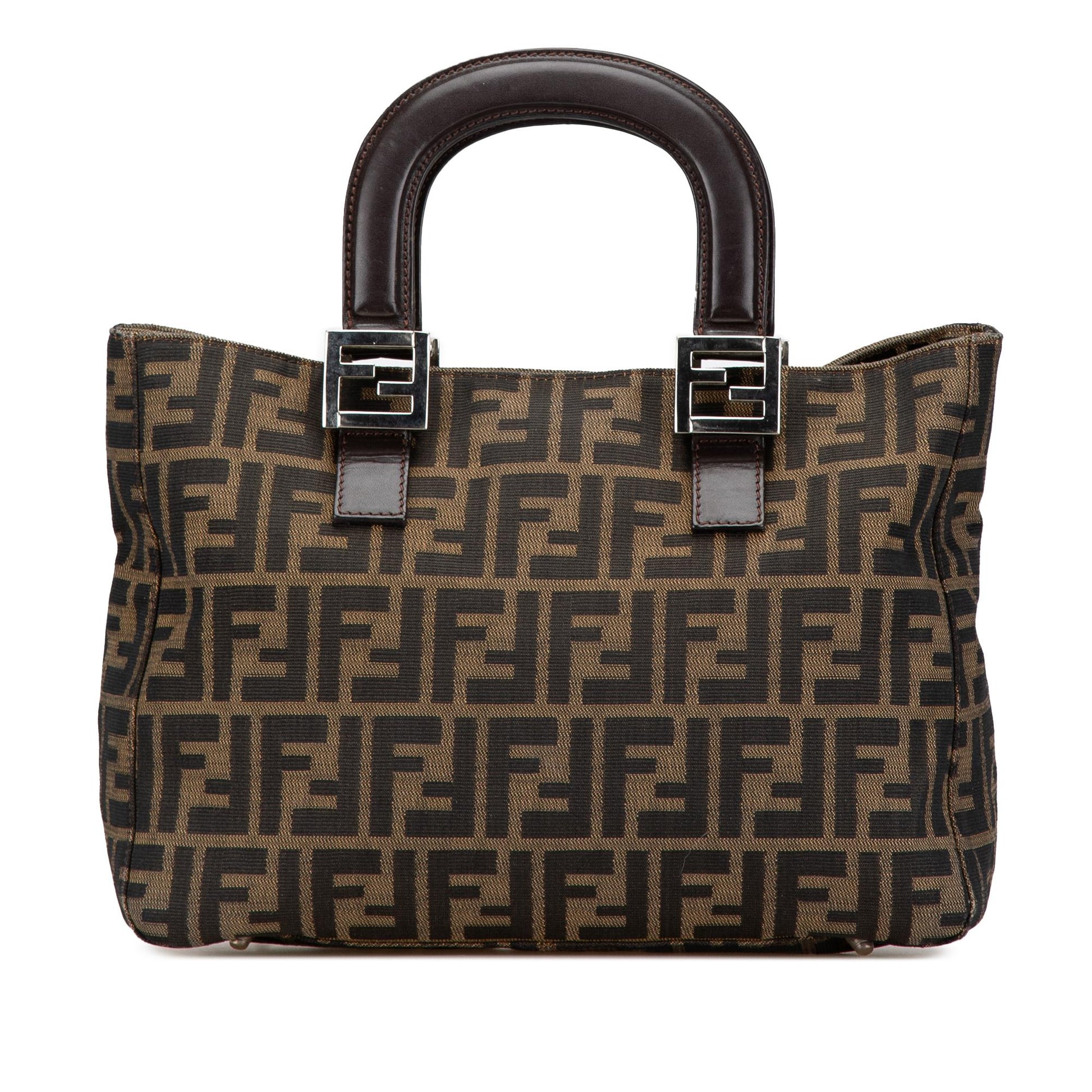 Fendi Zucca Twins Tote Canvas Small Tote Bag Tote Shg Bc6Zcd