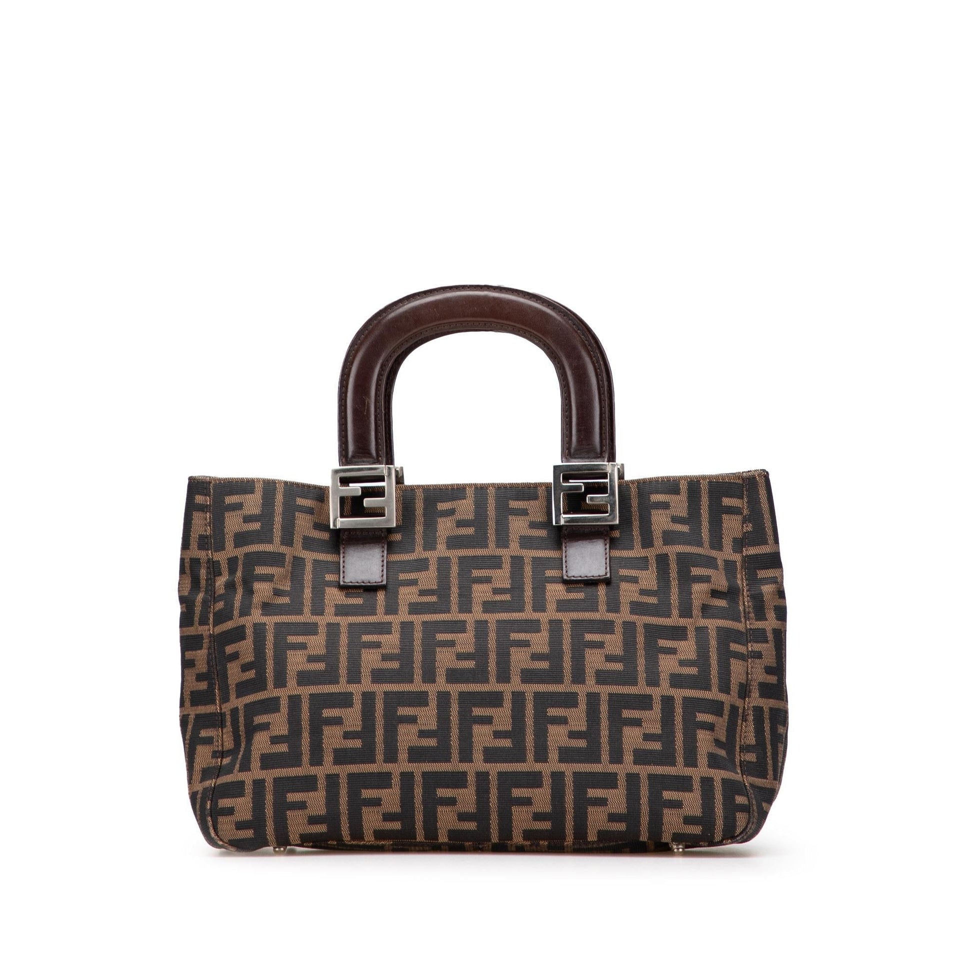 Fendi Zucca Twins Tote Canvas Small Tote Bag Twins Tote 4