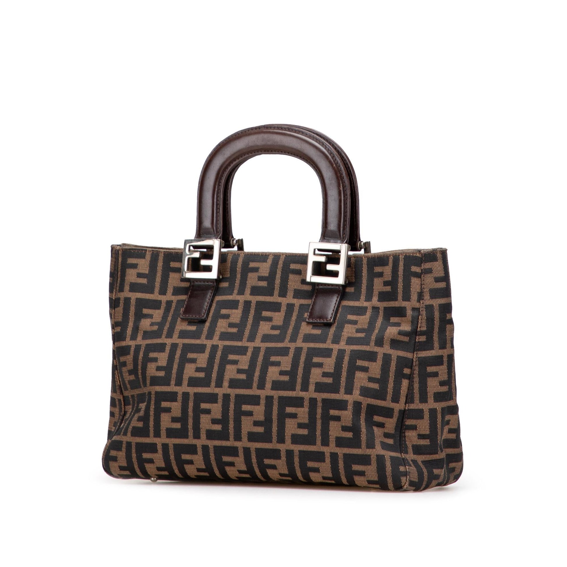 Fendi Zucca Twins Tote Canvas Small Tote Bag Twins Tote 4