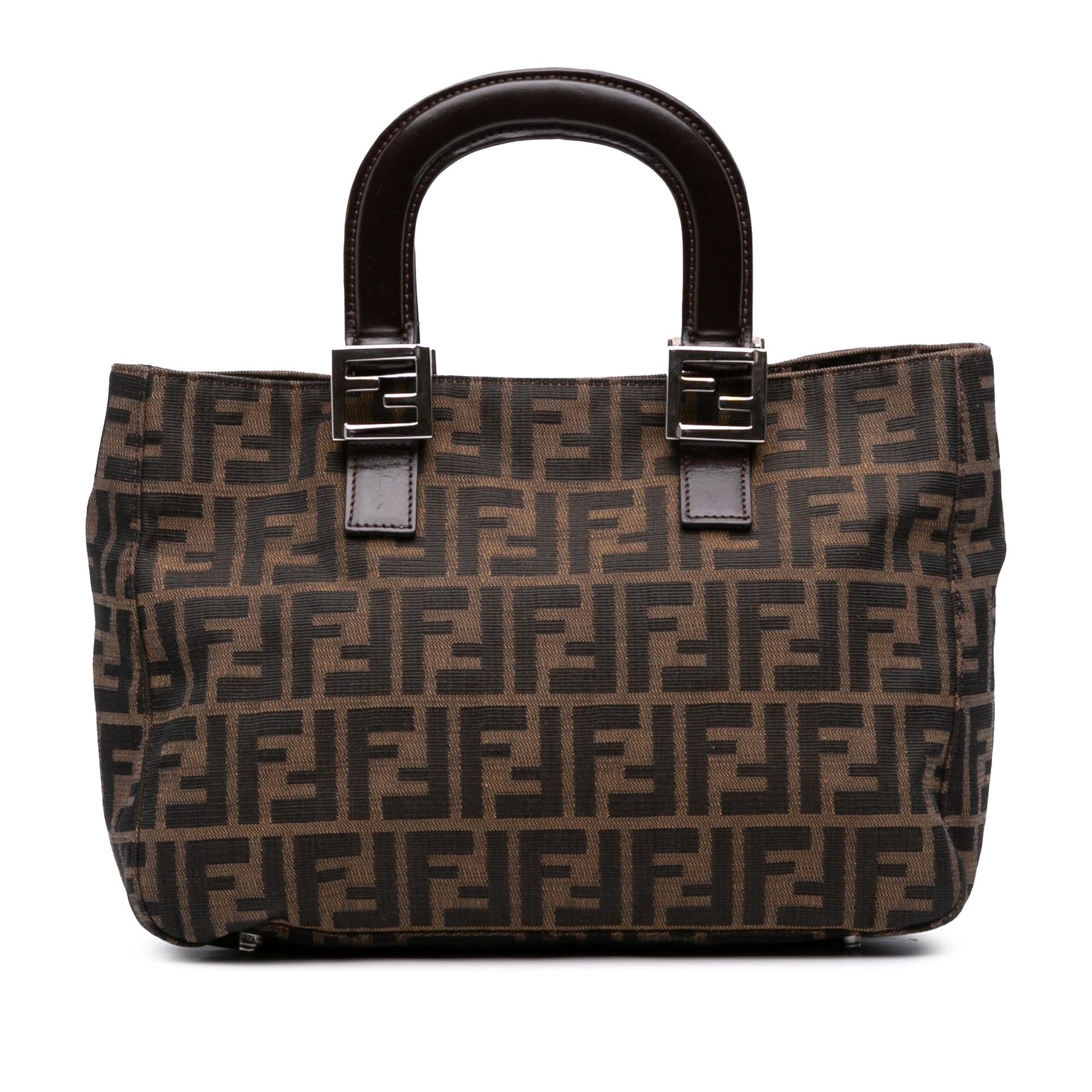 Fendi Zucca Twins Tote Canvas Small Tote Bag Twins Tote 6