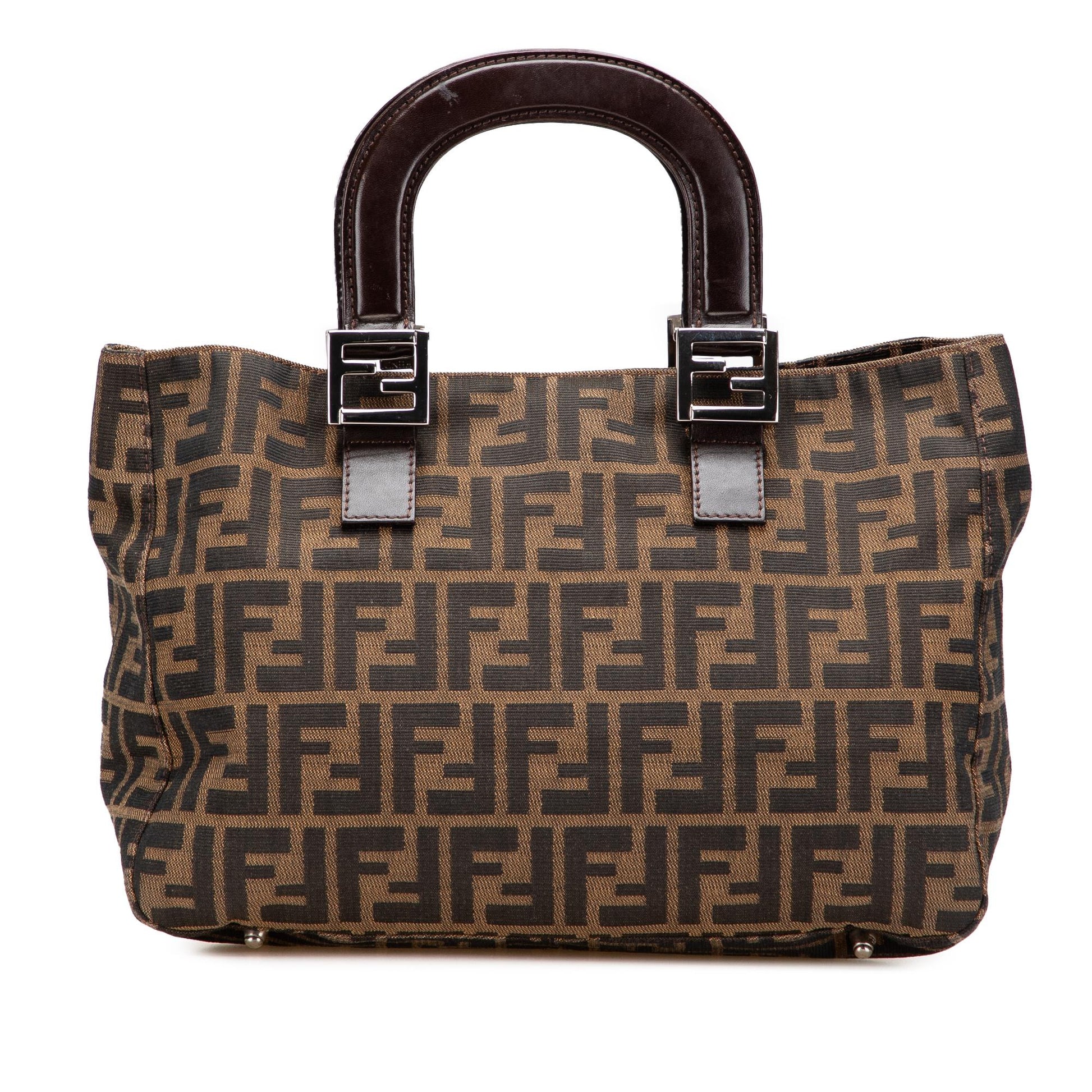Fendi Zucca Twins Tote Canvas Small Tote Bag Twins Tote 7