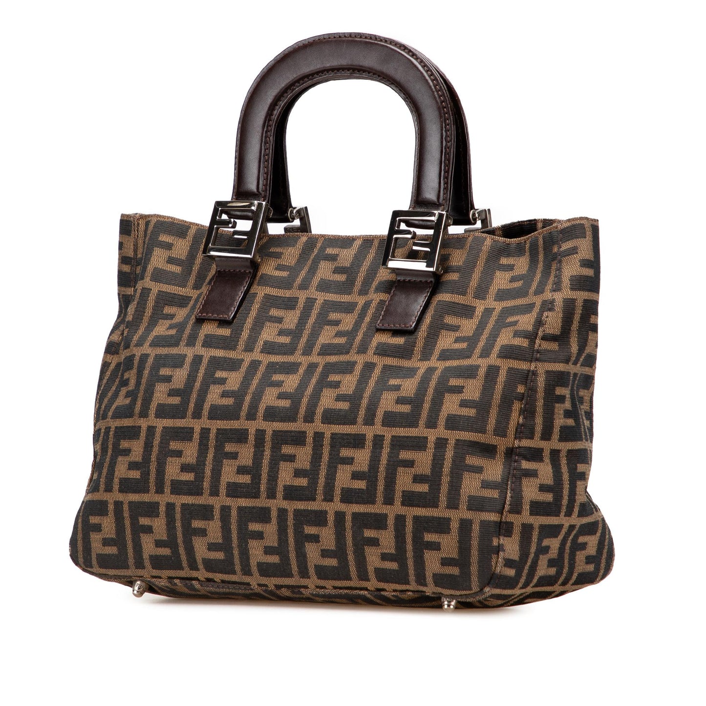 Fendi Zucca Twins Tote Canvas Small Tote Bag Twins Tote 7