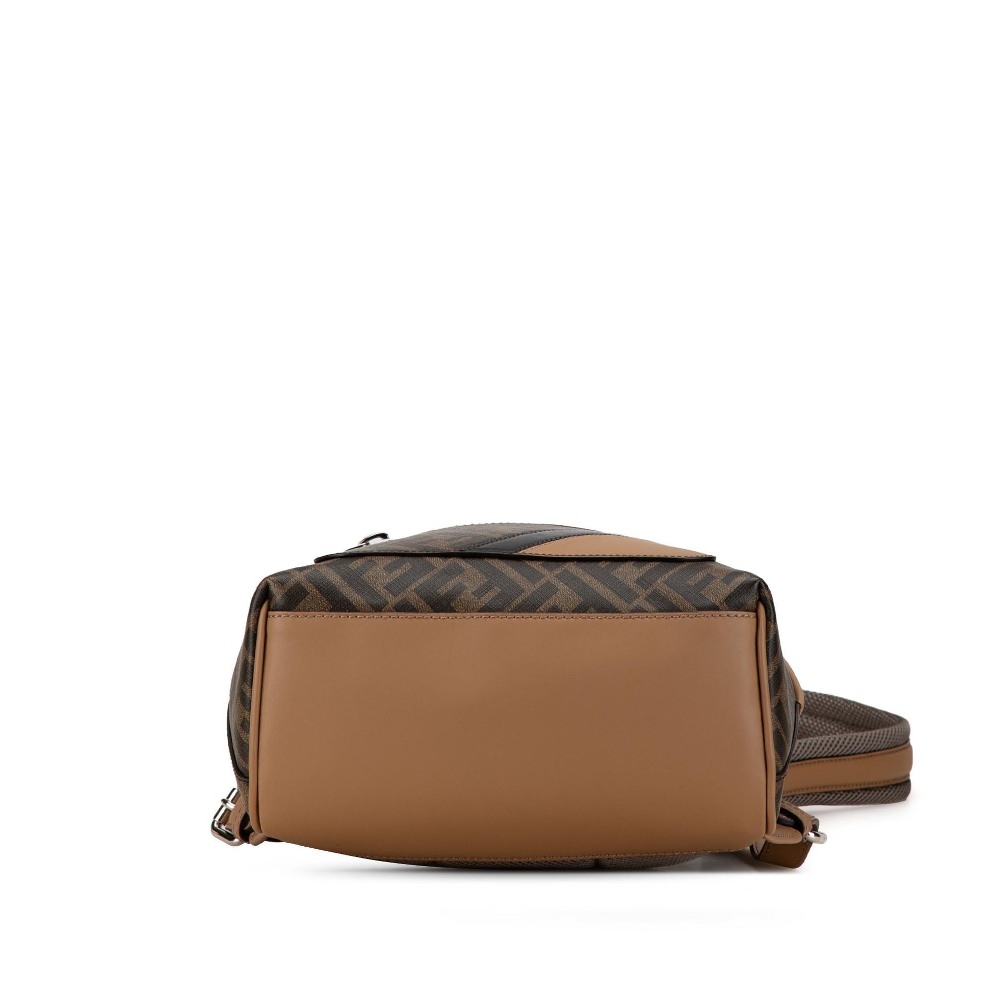 Fendi Zucca Coated Chiodo Diagonal Backpack Canvas Small
