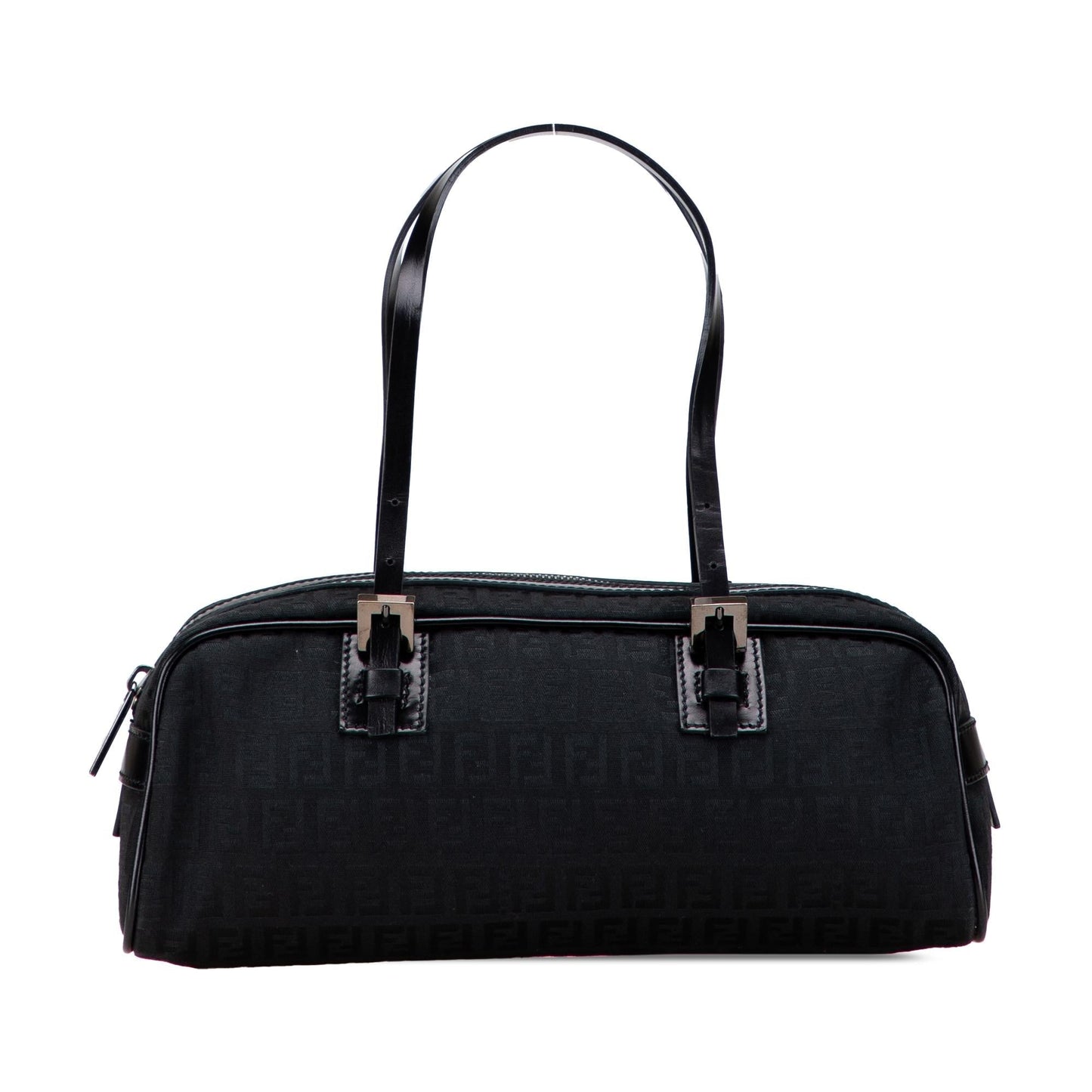 Fendi Zucchino Handbag Canvas Small Satchel Bag