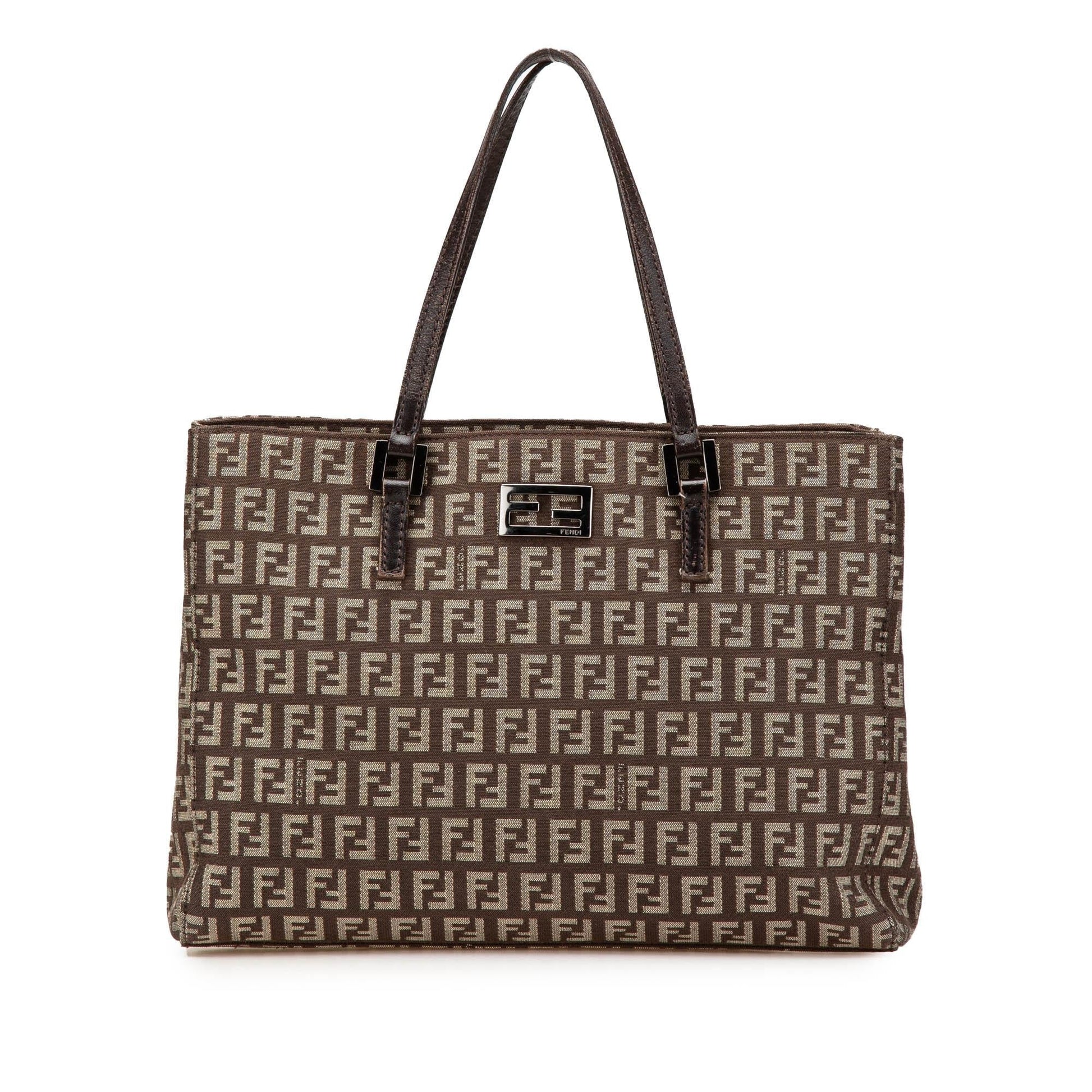 Fendi Zucchino Tote Canvas Small Tote Bag Canvas Tote 2