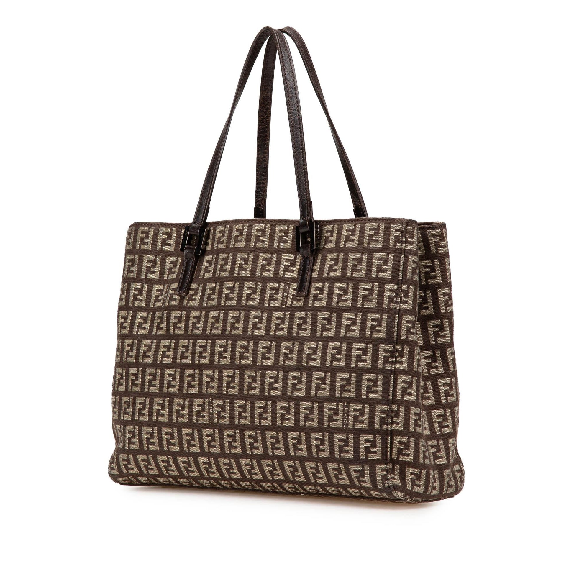Fendi Zucchino Tote Canvas Small Tote Bag Canvas Tote 2