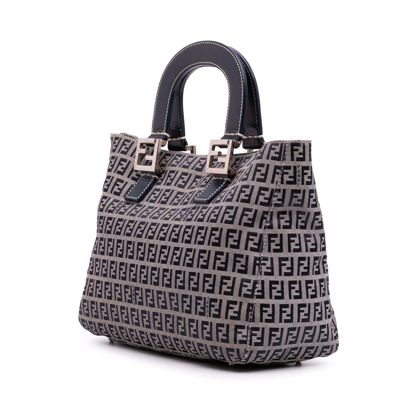 Fendi Zucchino Twins Tote Canvas Small Tote Bag Canvas Twins Tote