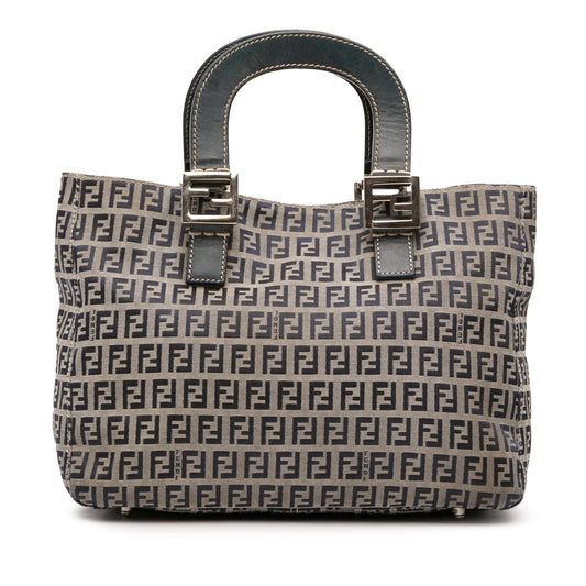 Fendi Zucchino Twins Tote Canvas Small Tote Bag Twins Tote 2